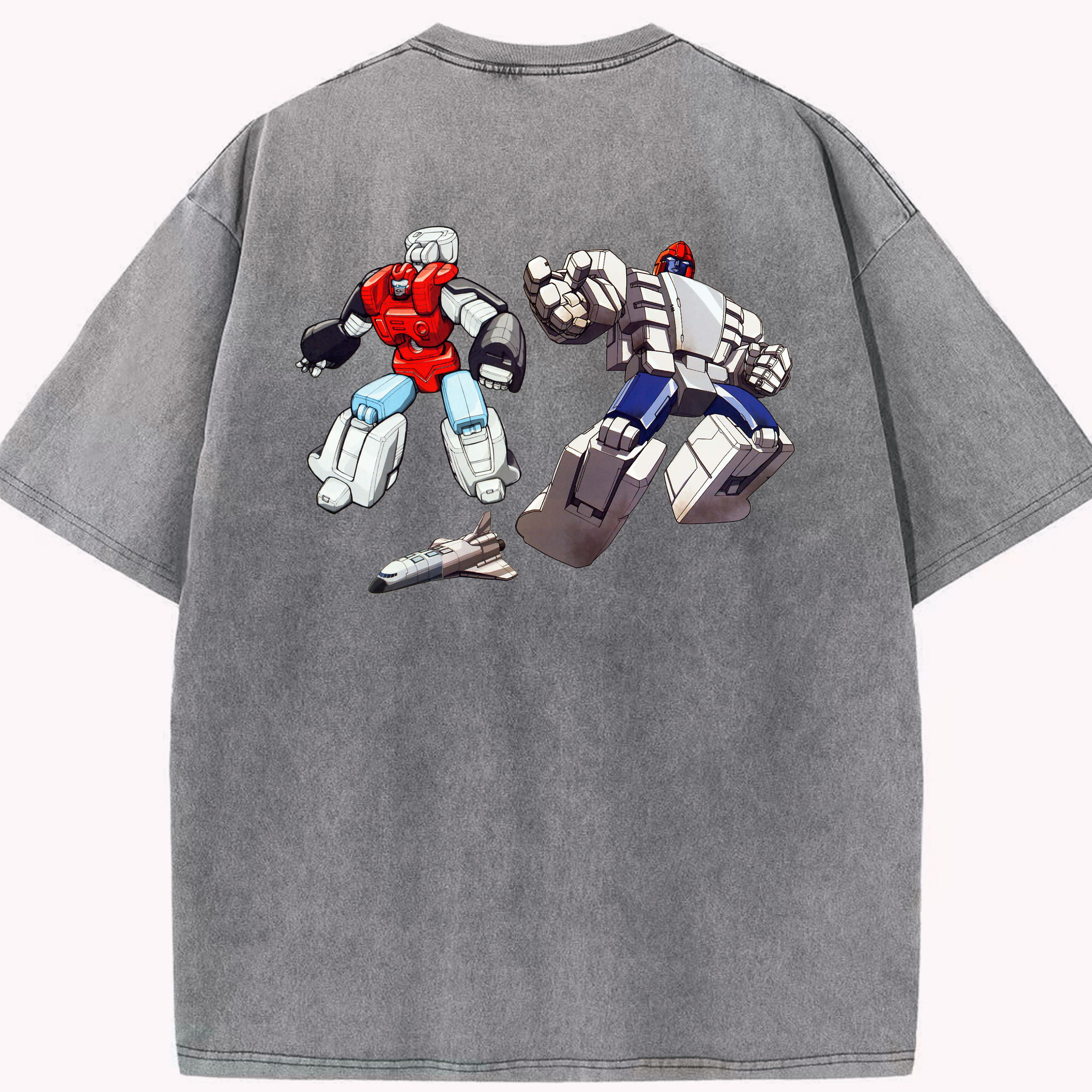 （画像用）  綿100% ヴィンテージ風 半袖Tシャツ（背面プリント）