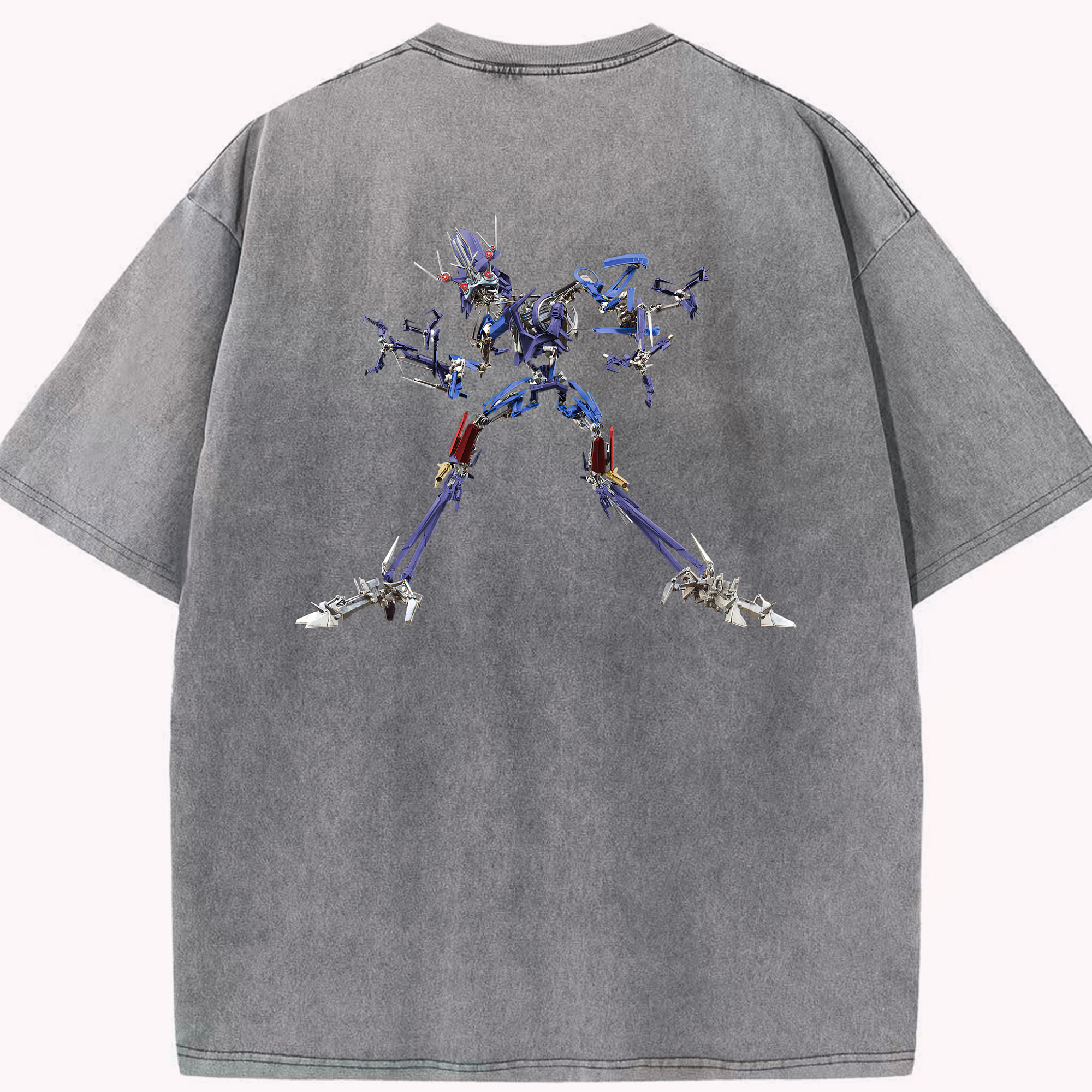 （画像用）  綿100% ヴィンテージ風 半袖Tシャツ（背面プリント）