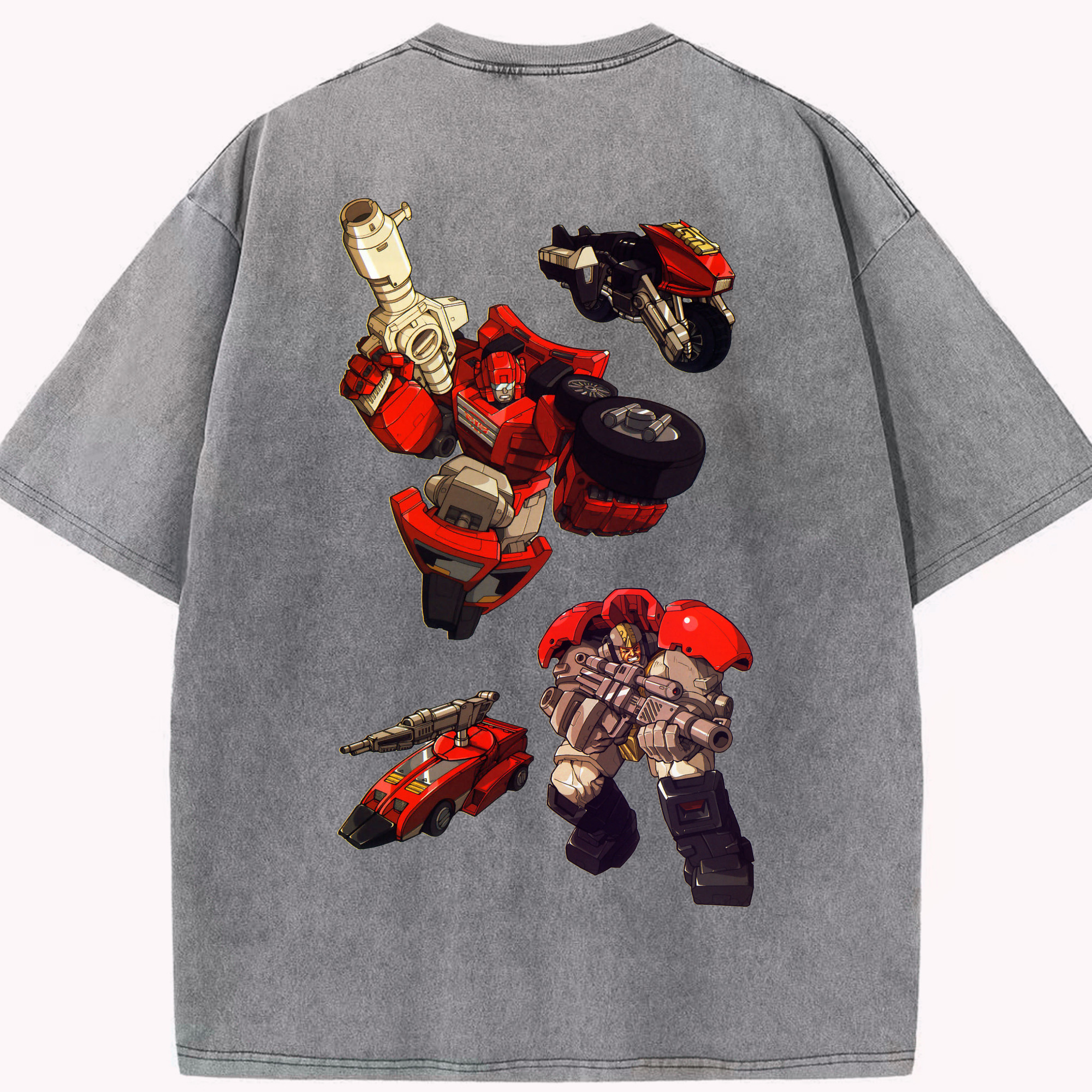 （画像用）  綿100% ヴィンテージ風 半袖Tシャツ（背面プリント）