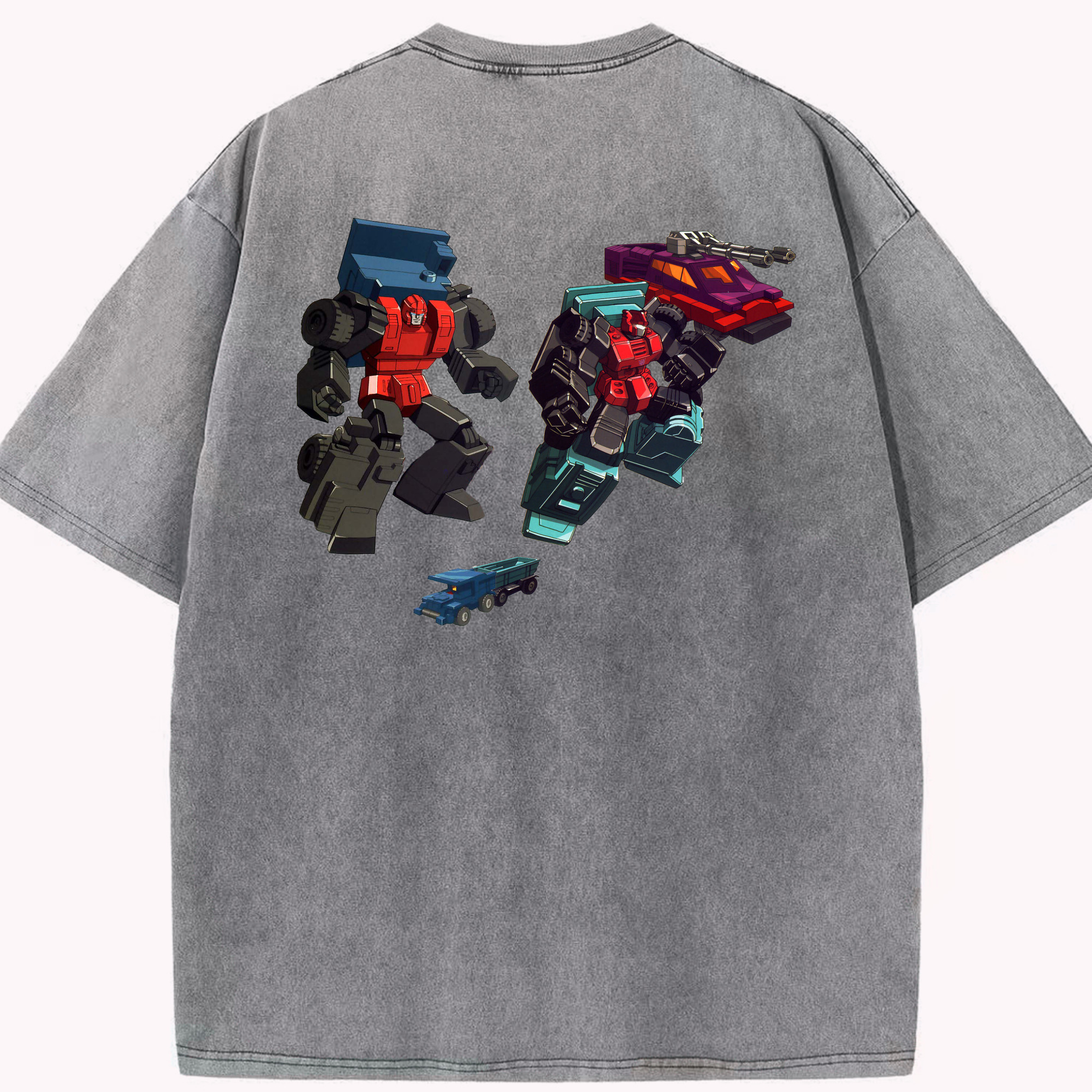 （画像用）  綿100% ヴィンテージ風 半袖Tシャツ（背面プリント）