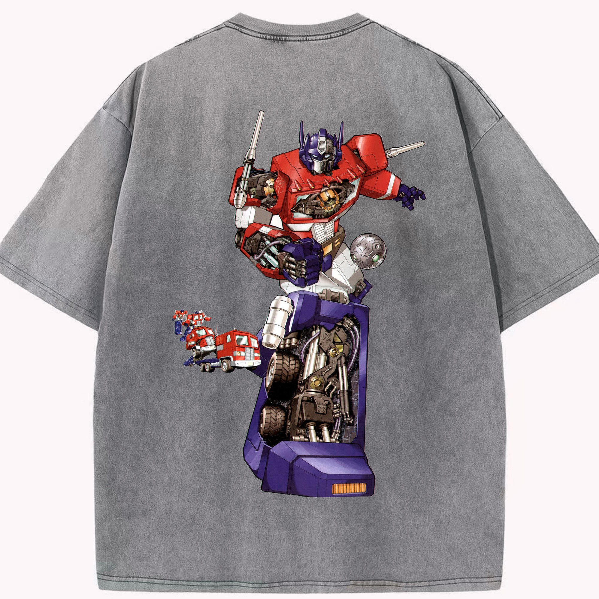 （画像用）  綿100% ヴィンテージ風 半袖Tシャツ（背面プリント）