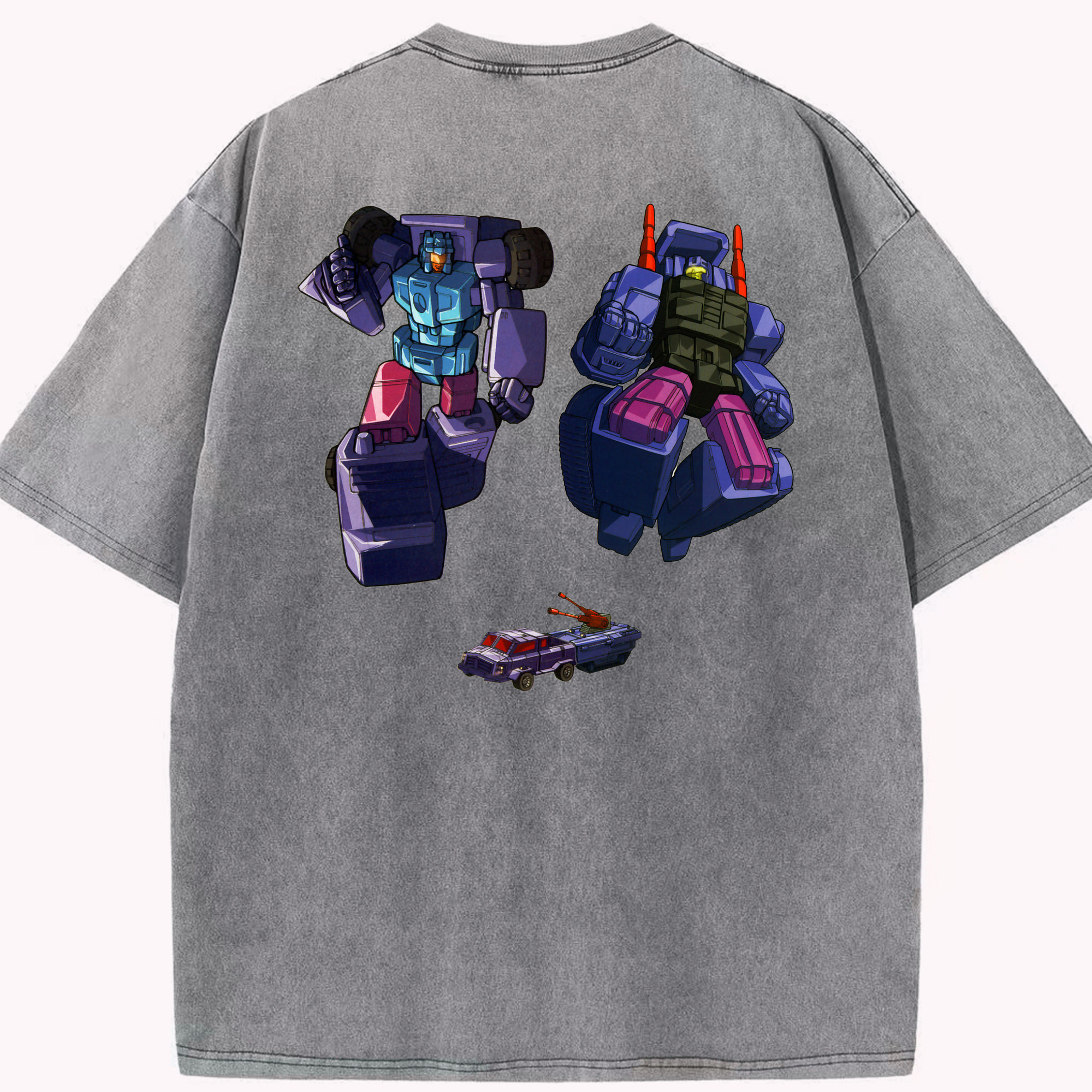 （画像用）  綿100% ヴィンテージ風 半袖Tシャツ（背面プリント）