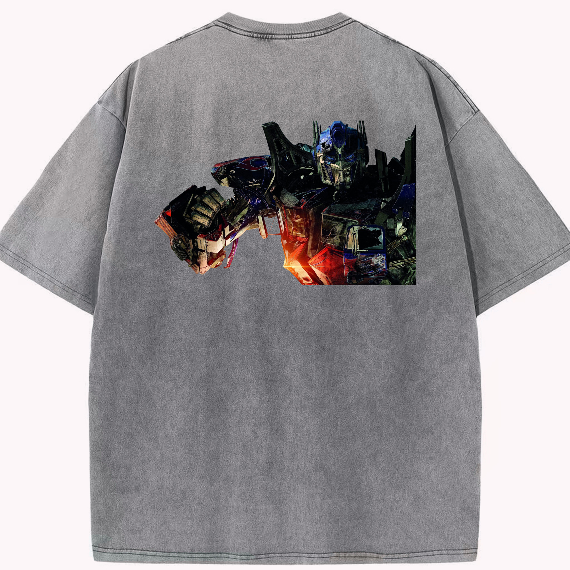 （画像用）  綿100% ヴィンテージ風 半袖Tシャツ（背面プリント）