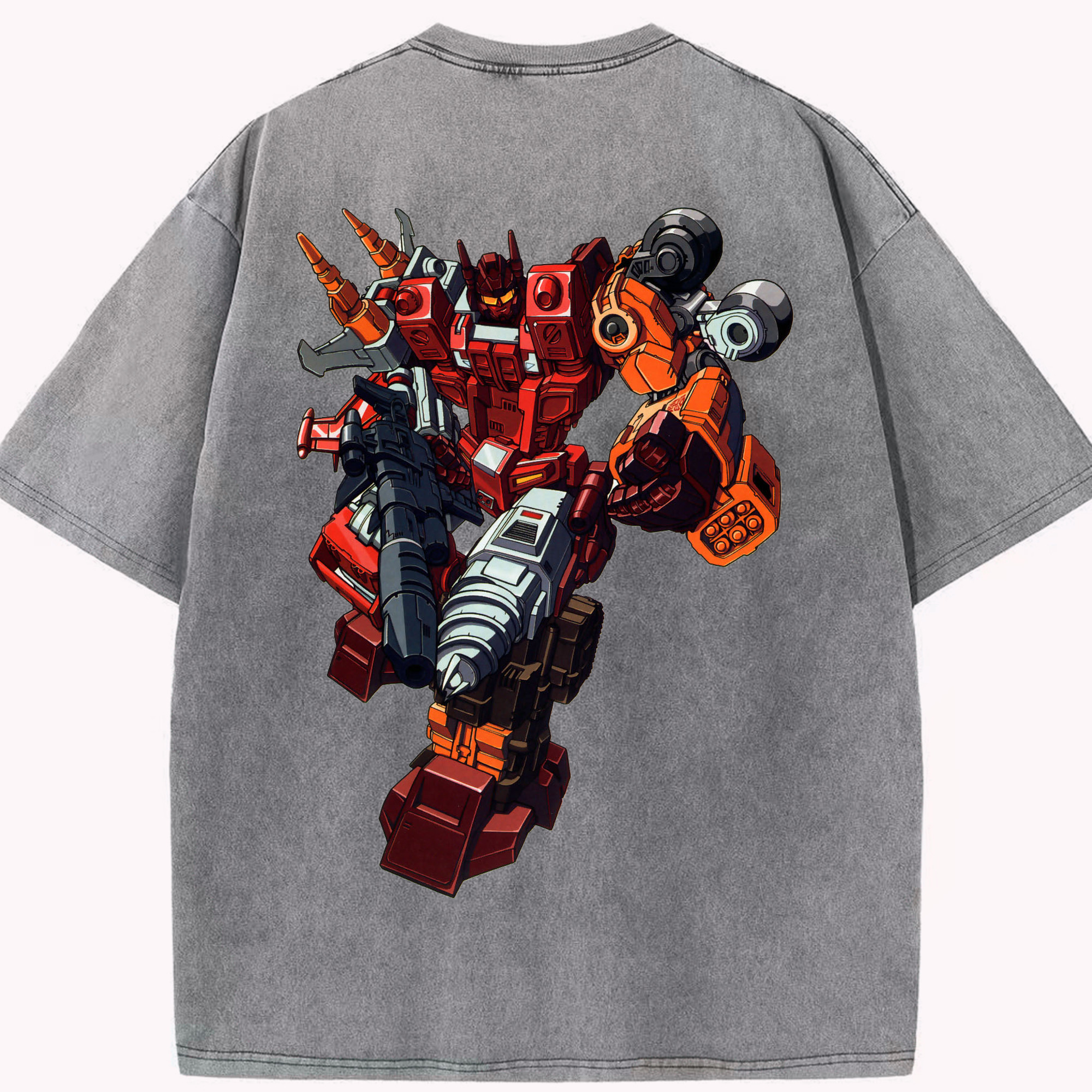 （画像用）  綿100% ヴィンテージ風 半袖Tシャツ（背面プリント）