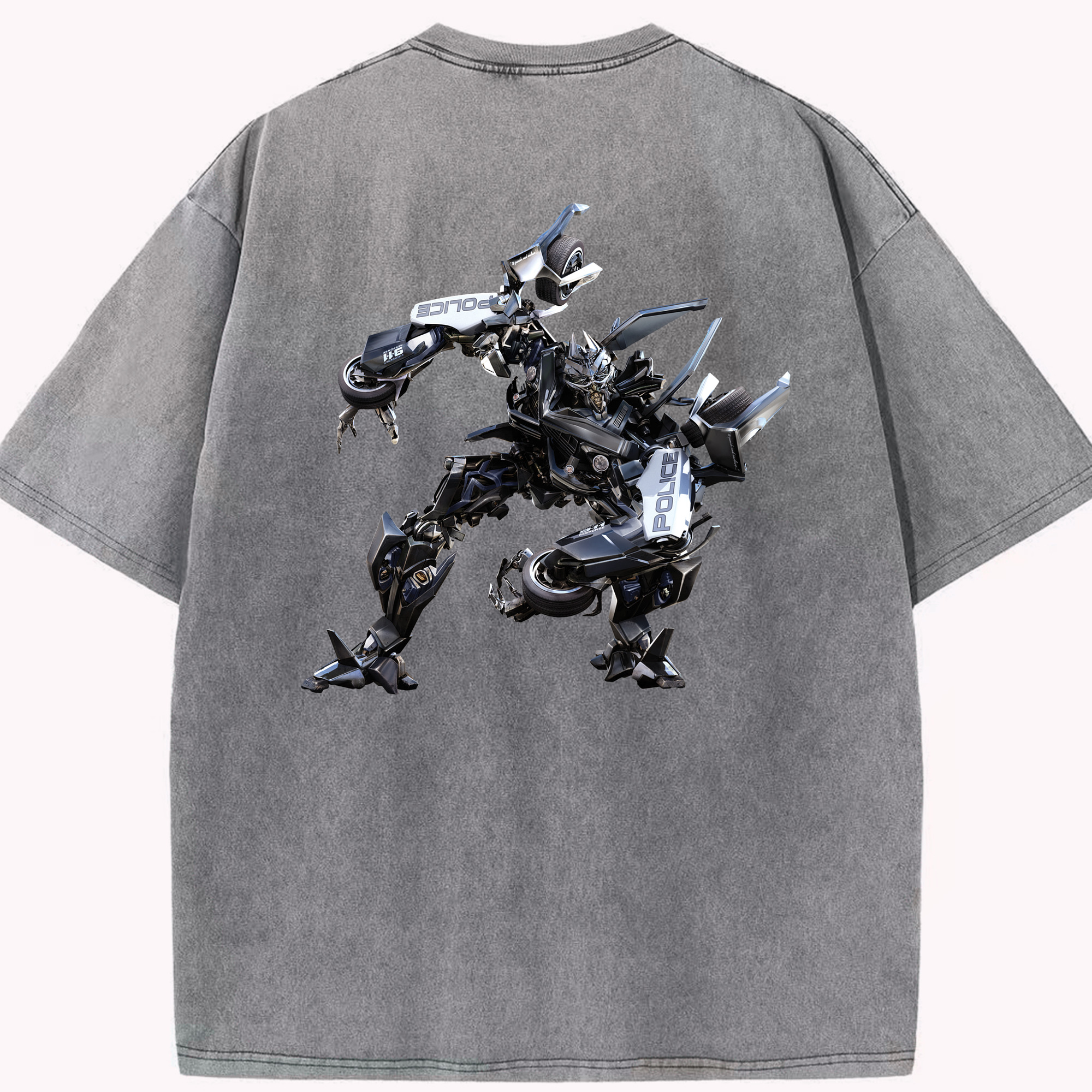 （画像用）  綿100% ヴィンテージ風 半袖Tシャツ（背面プリント）
