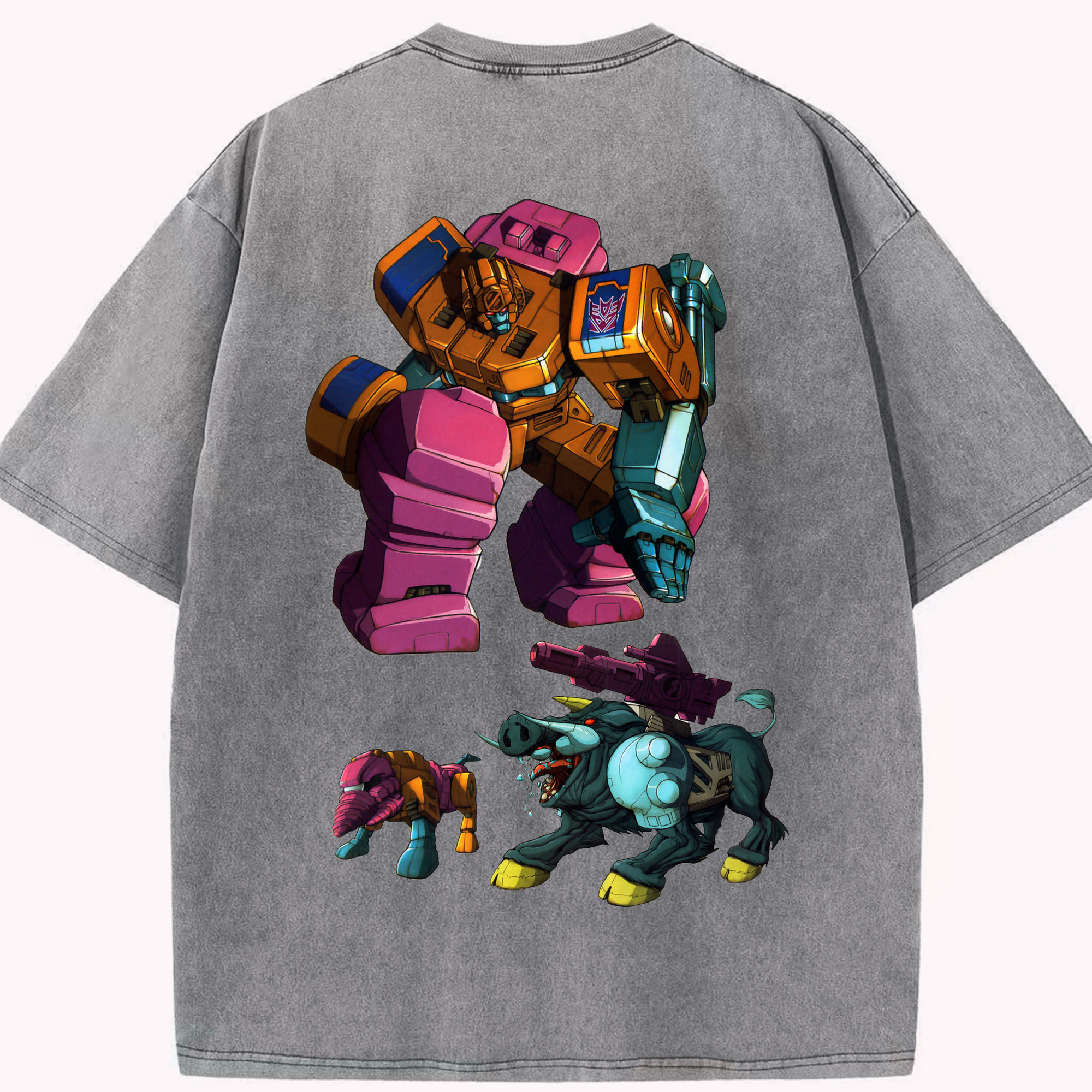 （画像用）  綿100% ヴィンテージ風 半袖Tシャツ（背面プリント）