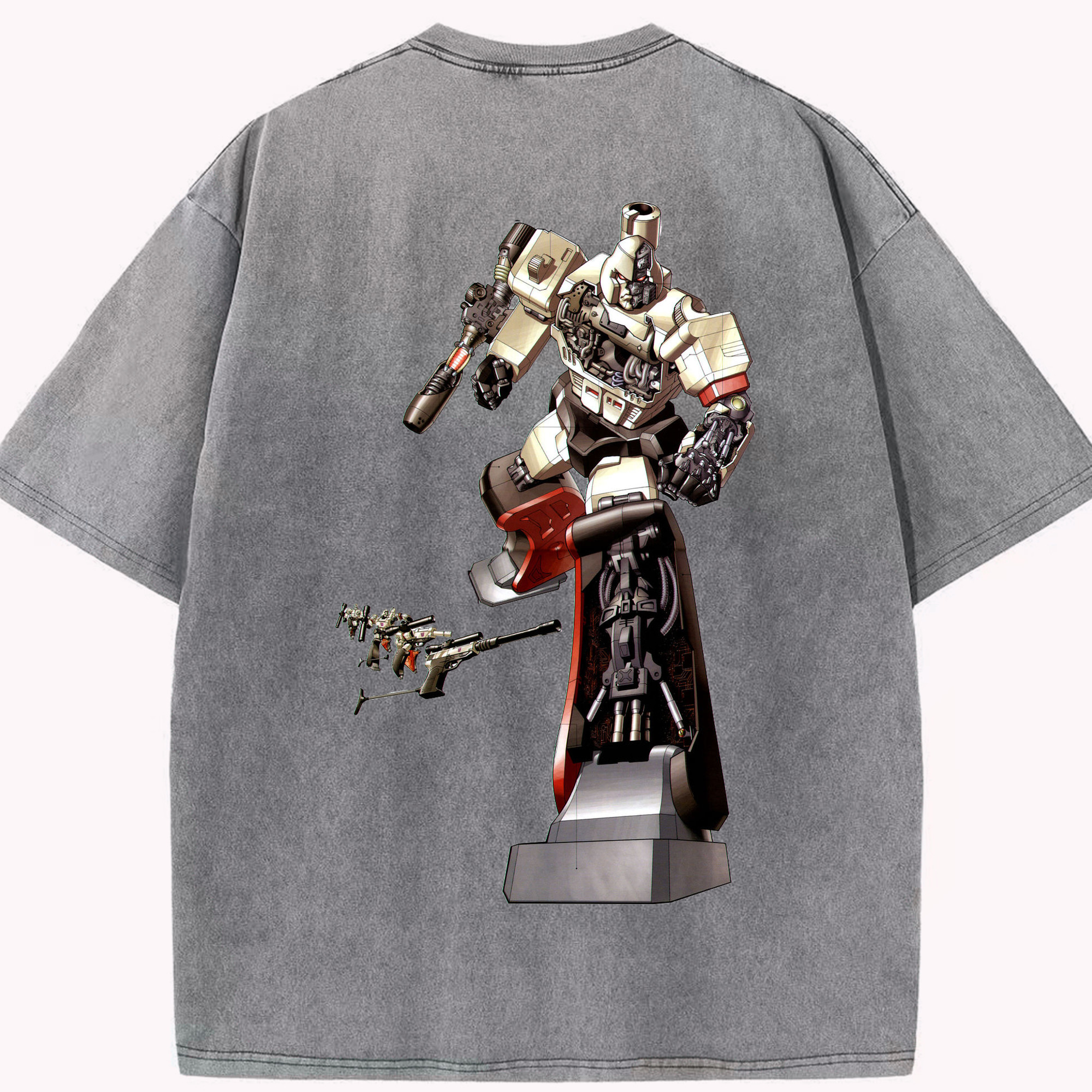 （画像用）  綿100% ヴィンテージ風 半袖Tシャツ（背面プリント）
