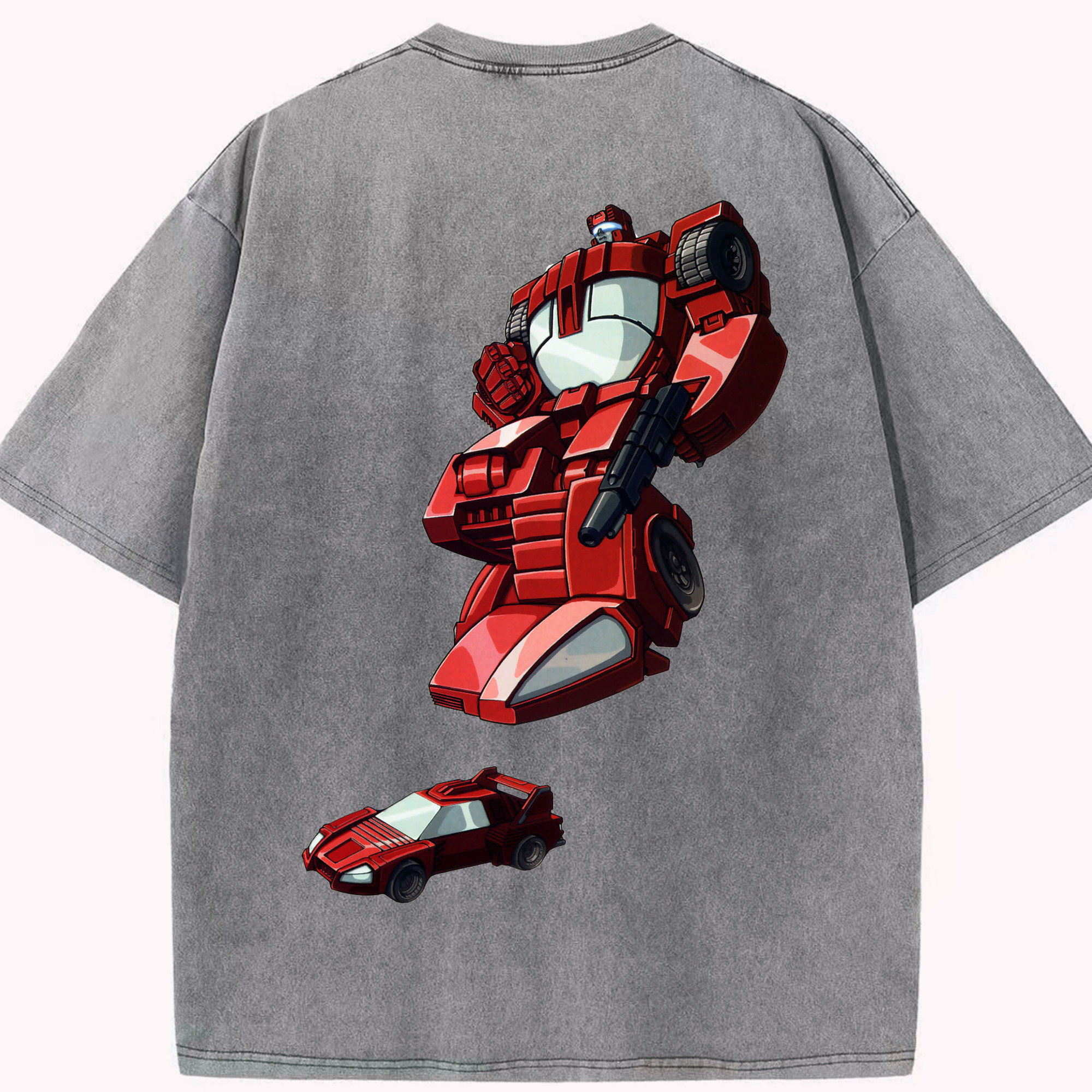 （画像用）  綿100% ヴィンテージ風 半袖Tシャツ（背面プリント）