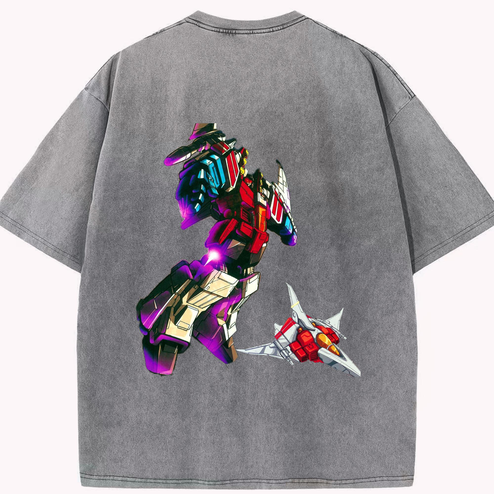 （画像用）  綿100% ヴィンテージ風 半袖Tシャツ（背面プリント）