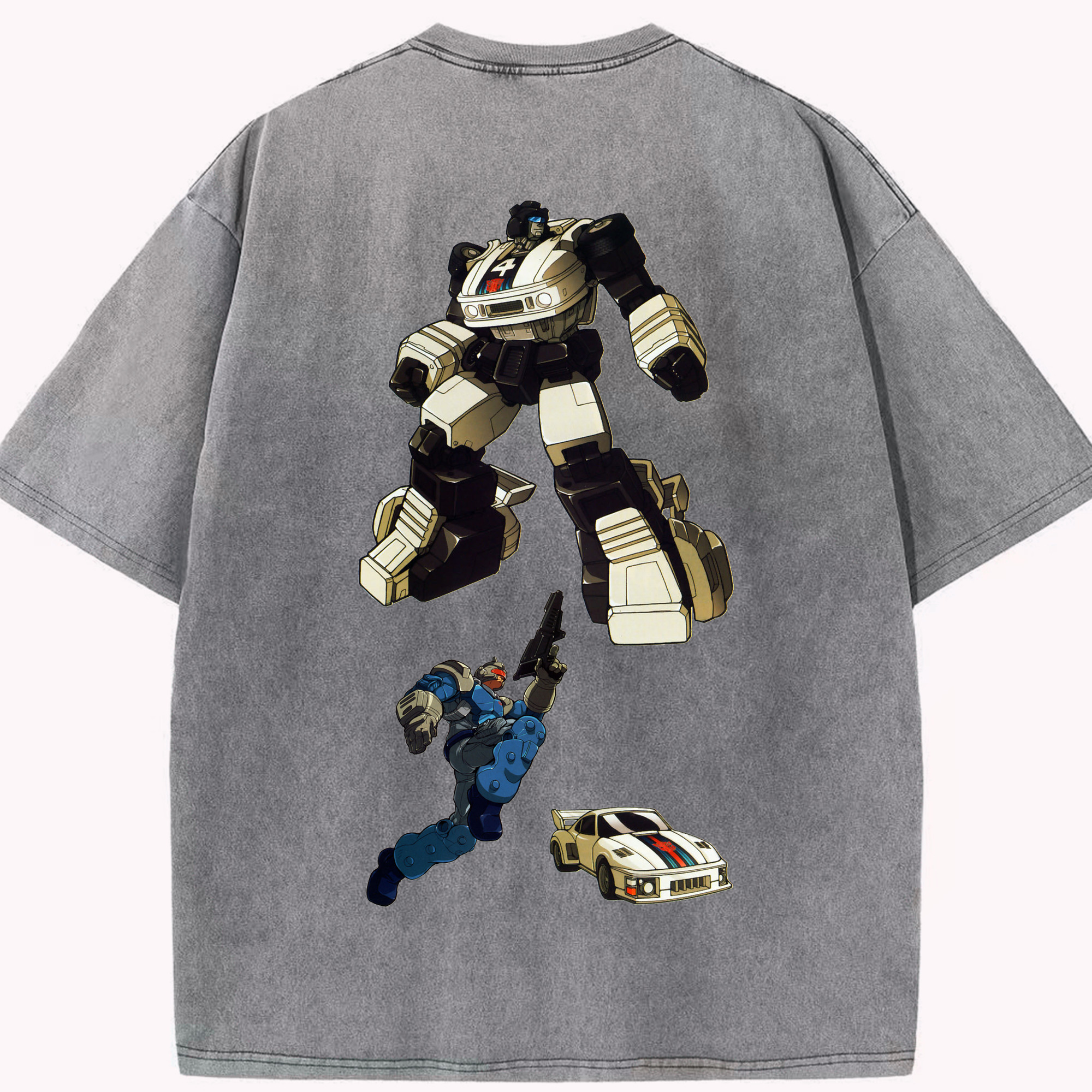 （画像用）  綿100% ヴィンテージ風 半袖Tシャツ（背面プリント）