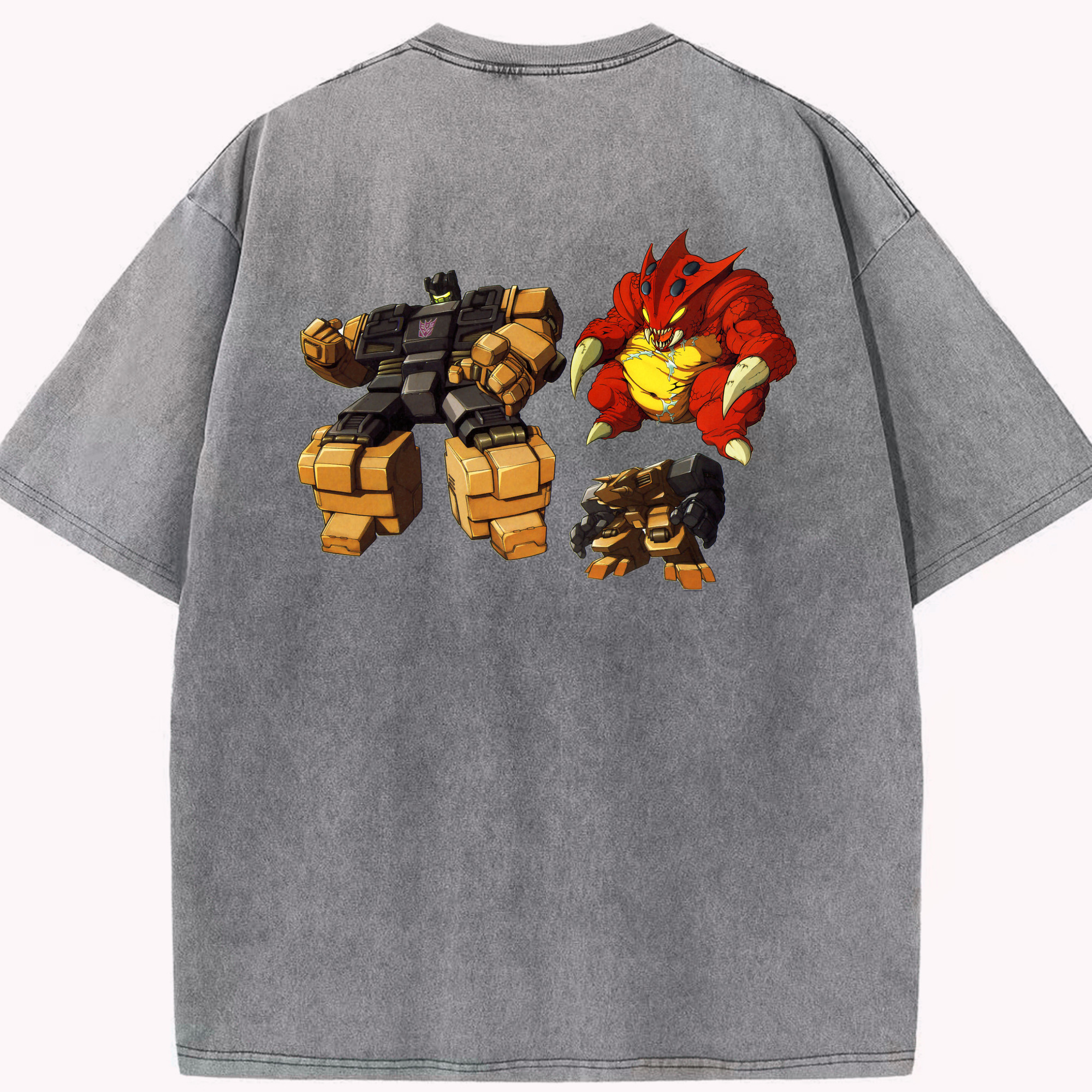 （画像用）  綿100% ヴィンテージ風 半袖Tシャツ（背面プリント）