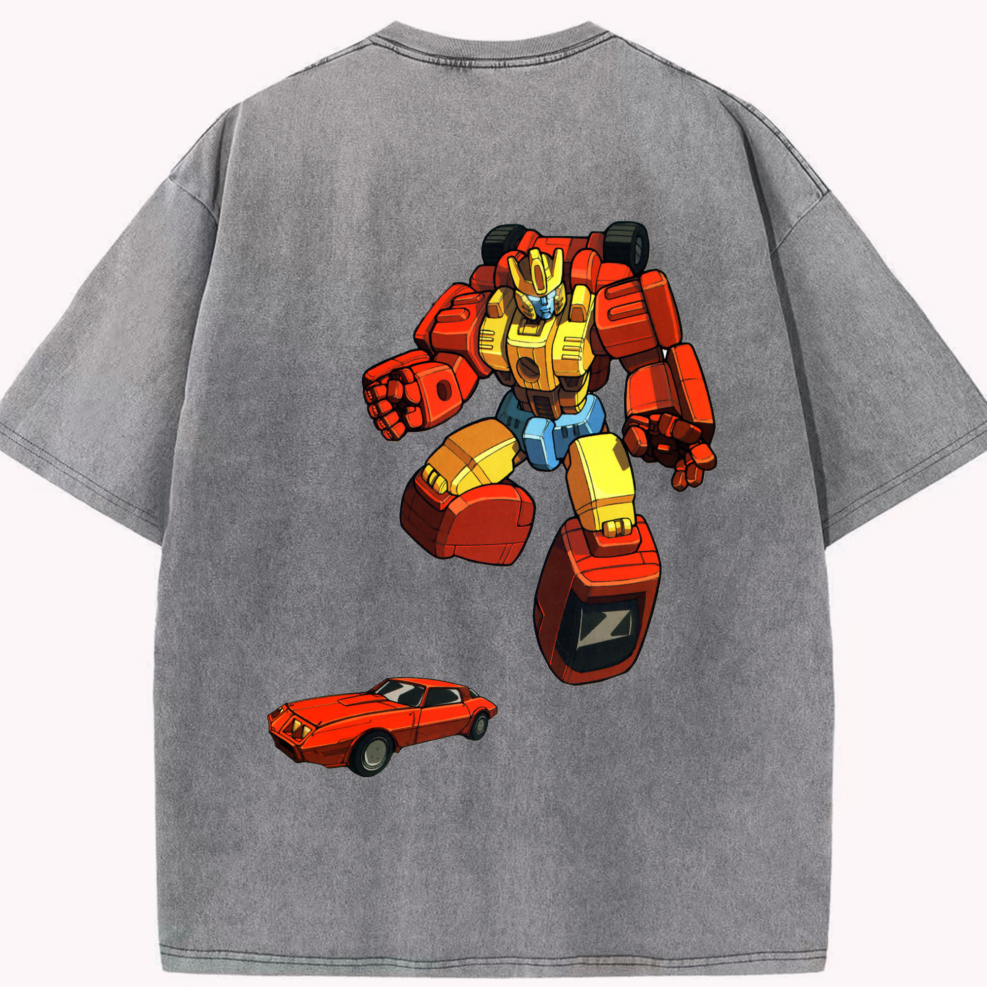 （画像用）  綿100% ヴィンテージ風 半袖Tシャツ（背面プリント）