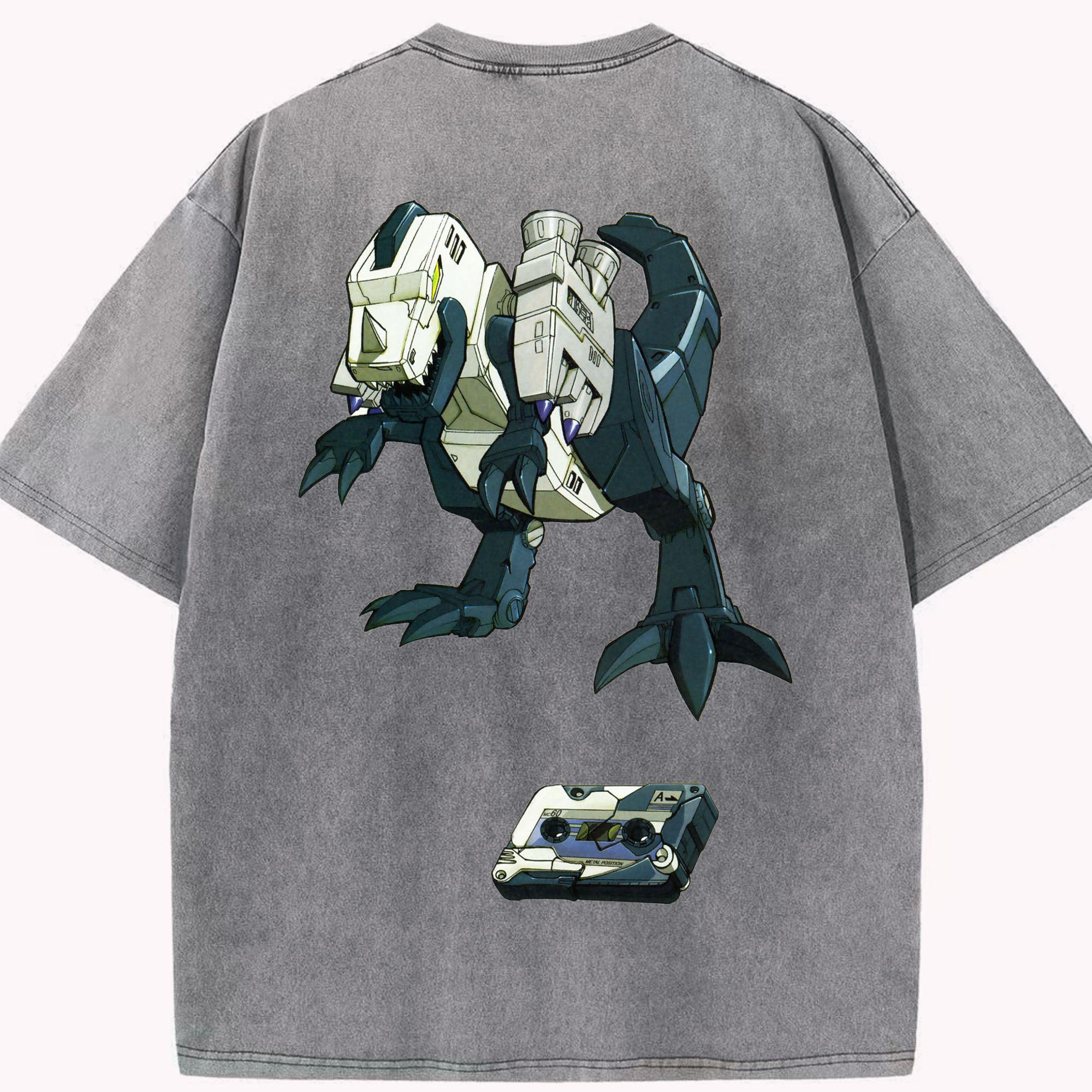（画像用）  綿100% ヴィンテージ風 半袖Tシャツ（背面プリント）