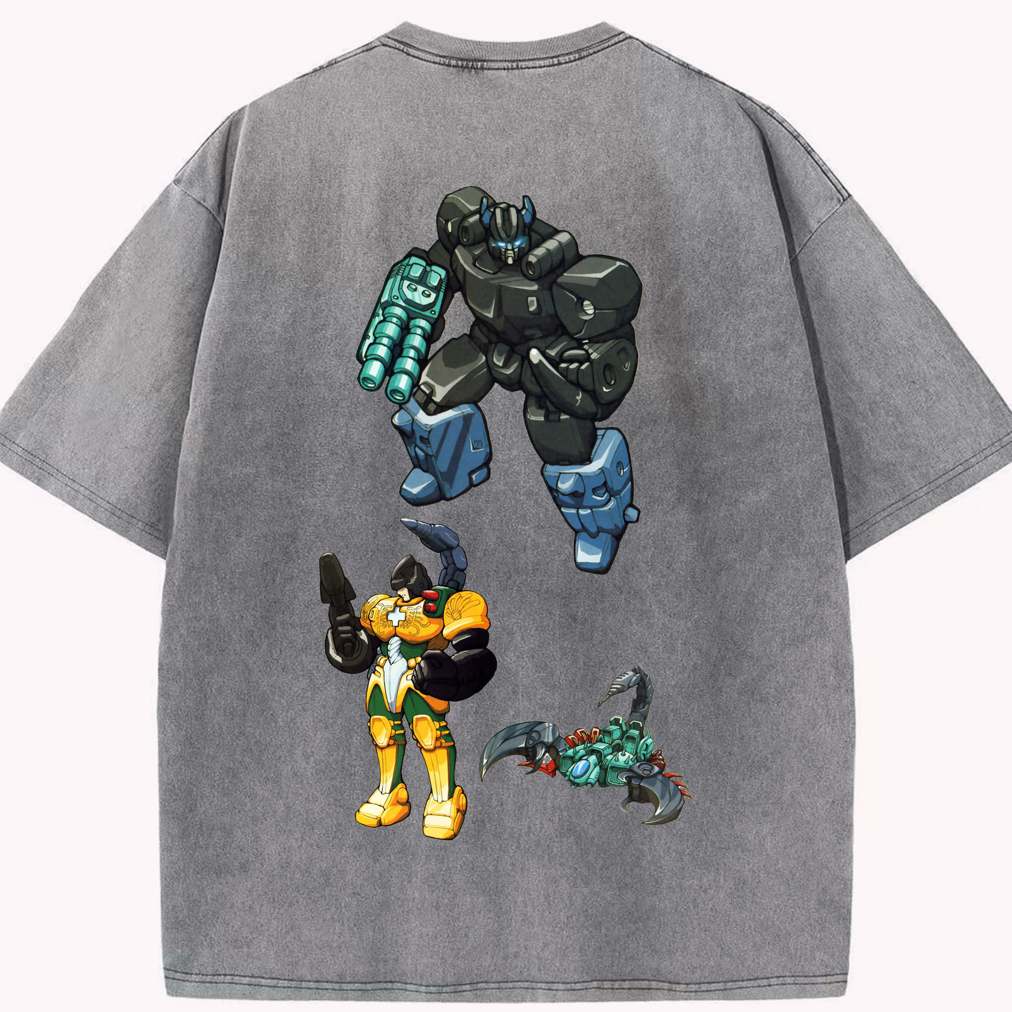 （画像用）  綿100% ヴィンテージ風 半袖Tシャツ（背面プリント）