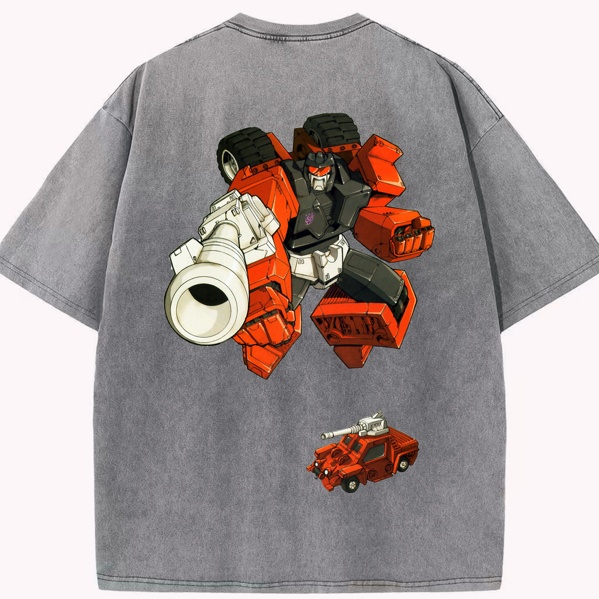 （画像用）  綿100% ヴィンテージ風 半袖Tシャツ（背面プリント）