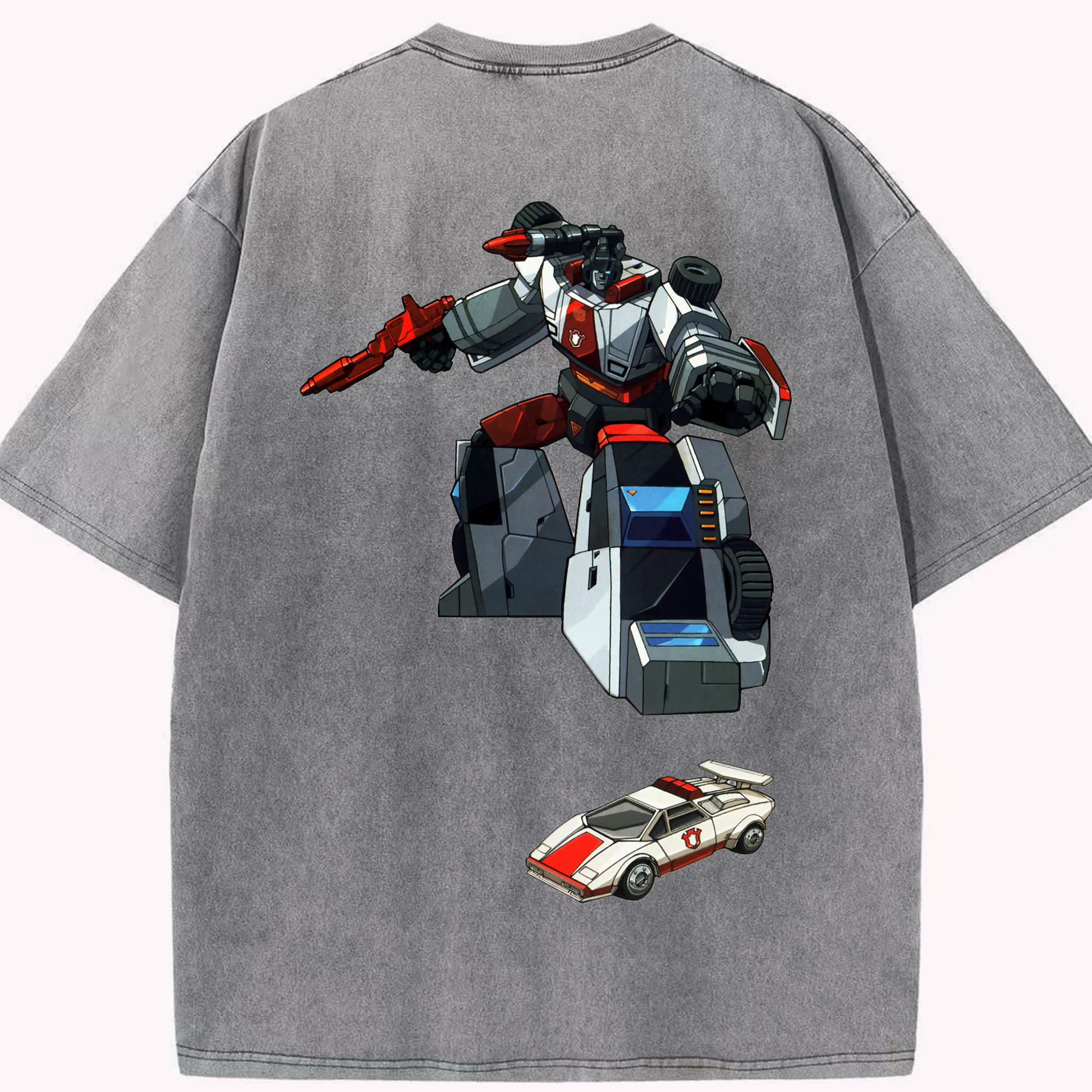 （画像用）  綿100% ヴィンテージ風 半袖Tシャツ（背面プリント）