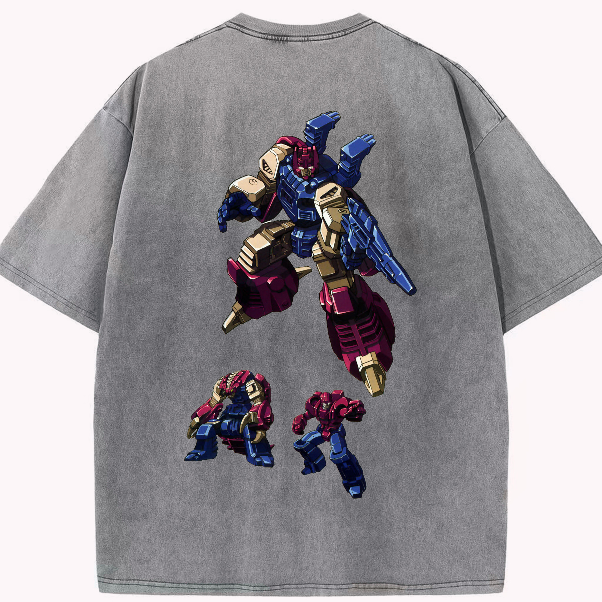 （画像用）  綿100% ヴィンテージ風 半袖Tシャツ（背面プリント）