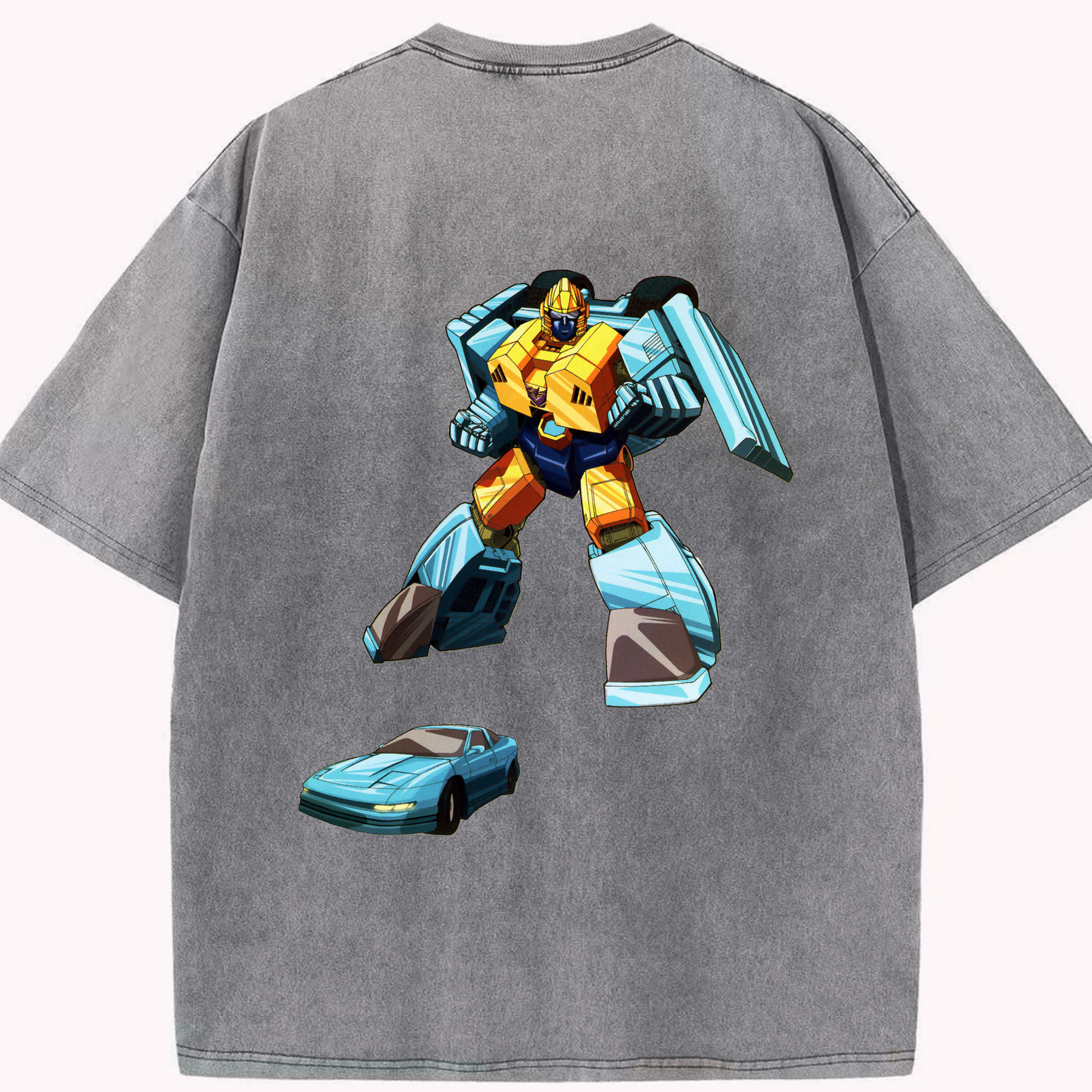 （画像用）  綿100% ヴィンテージ風 半袖Tシャツ（背面プリント）