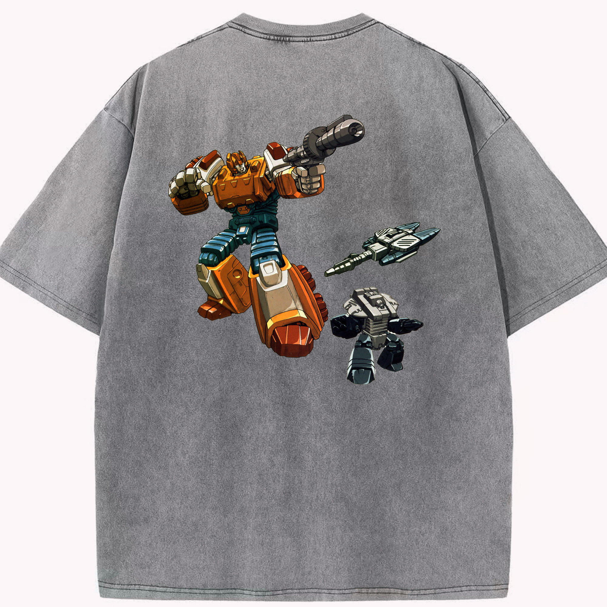 （画像用）  綿100% ヴィンテージ風 半袖Tシャツ（背面プリント）