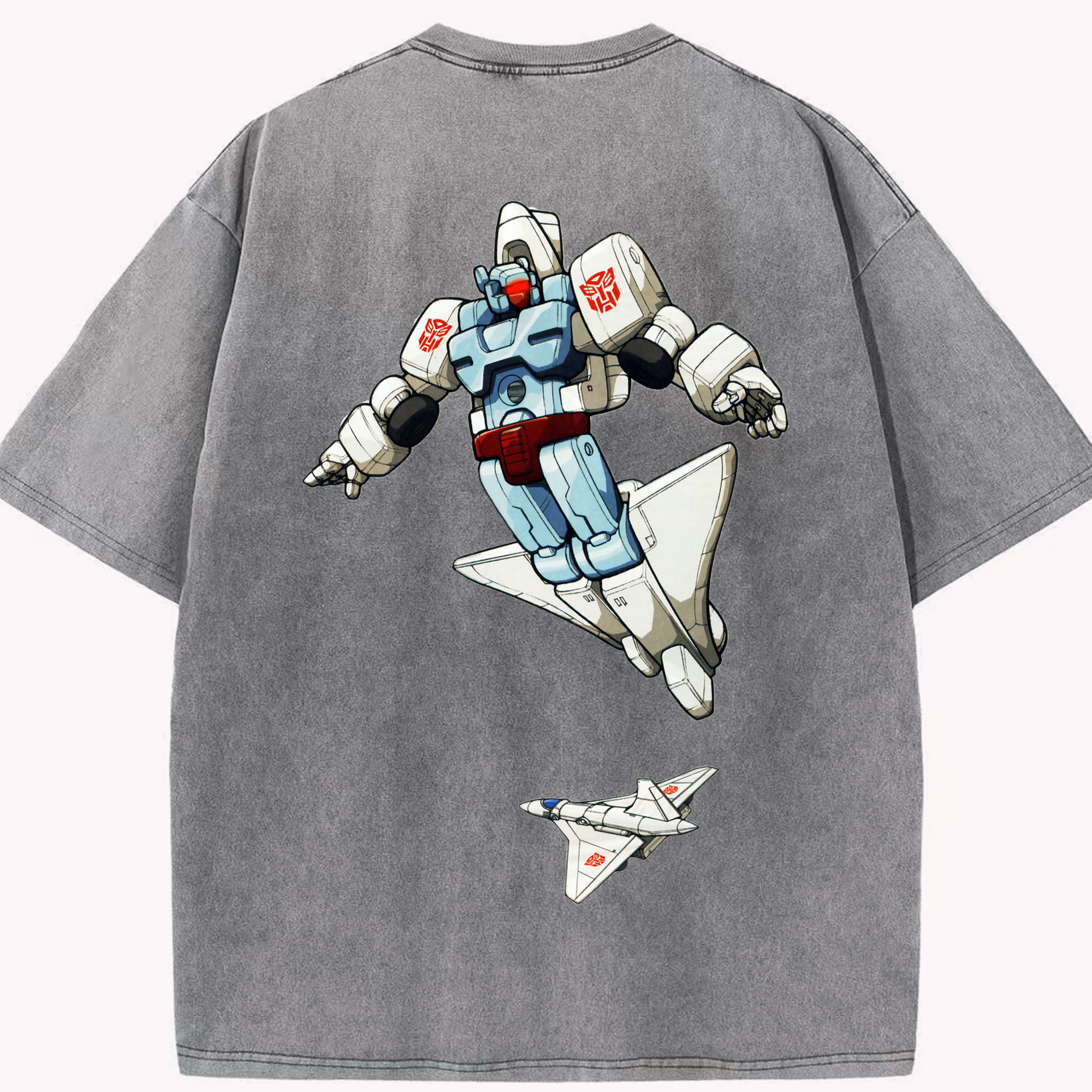 （画像用）  綿100% ヴィンテージ風 半袖Tシャツ（背面プリント）