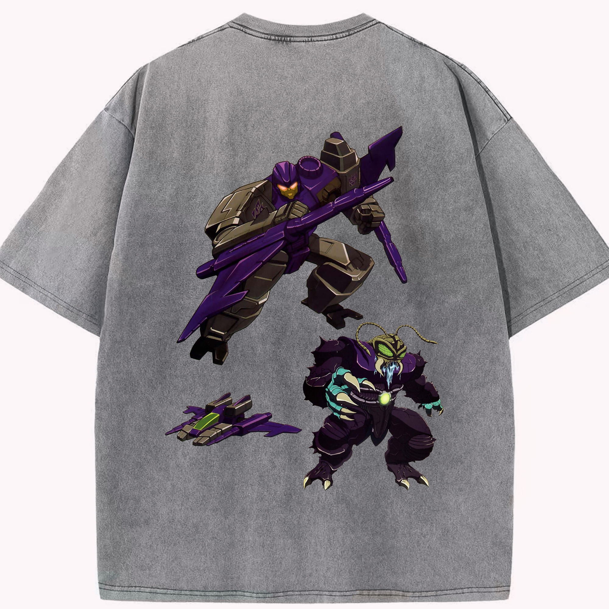 （画像用）  綿100% ヴィンテージ風 半袖Tシャツ（背面プリント）