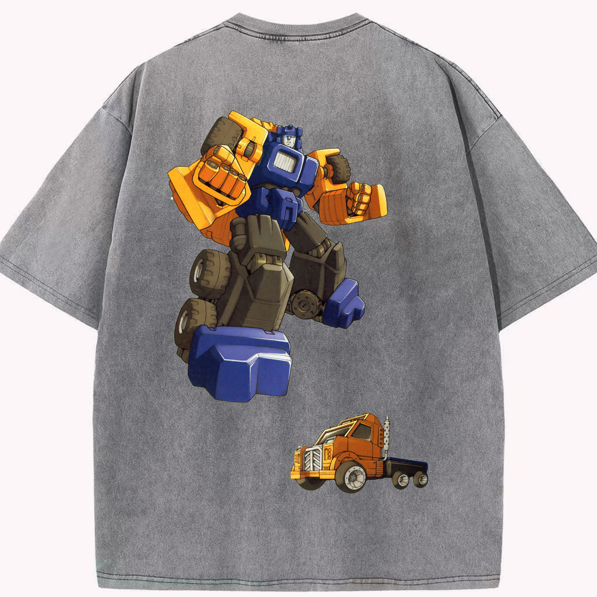 （画像用）  綿100% ヴィンテージ風 半袖Tシャツ（背面プリント）
