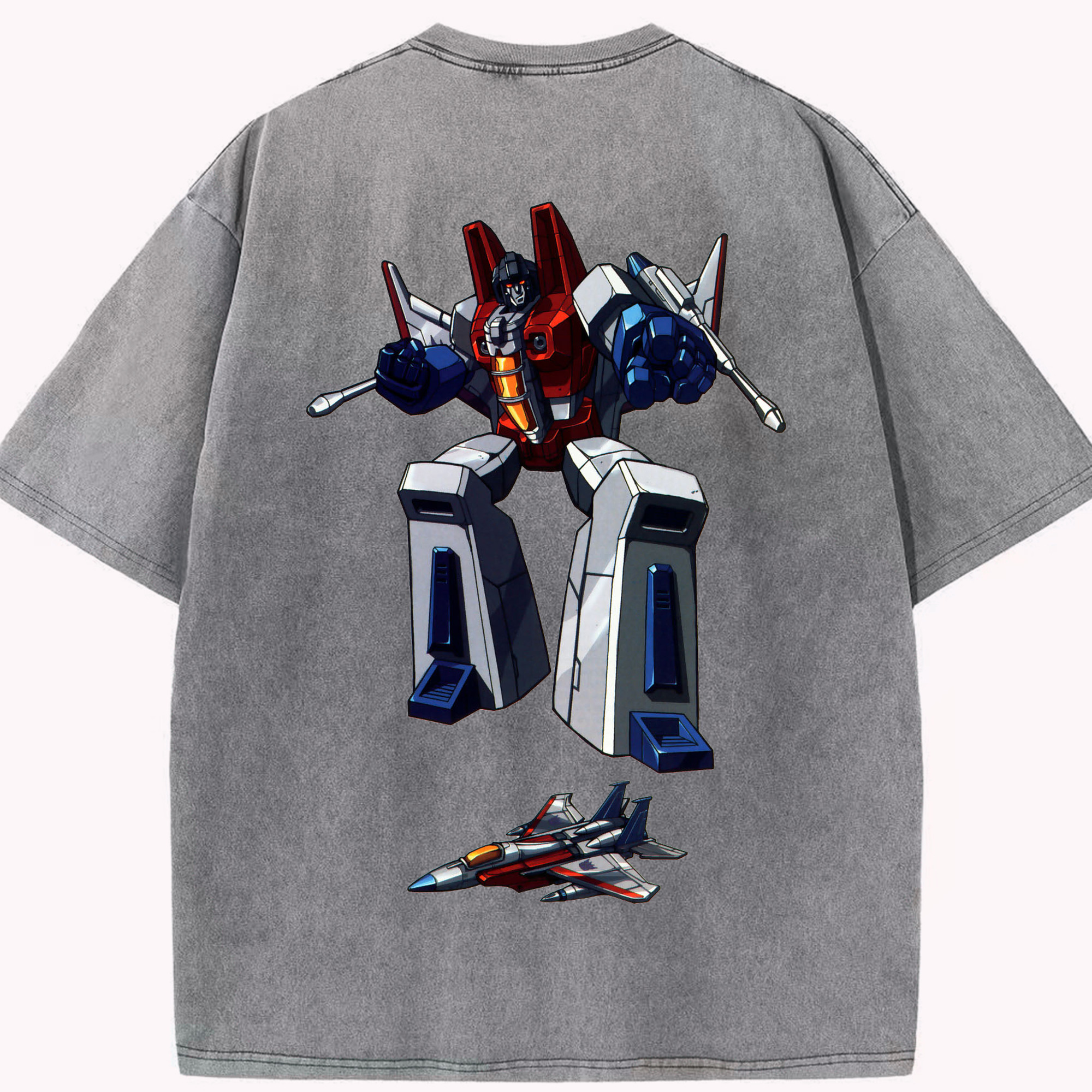 （画像用）  綿100% ヴィンテージ風 半袖Tシャツ（背面プリント）