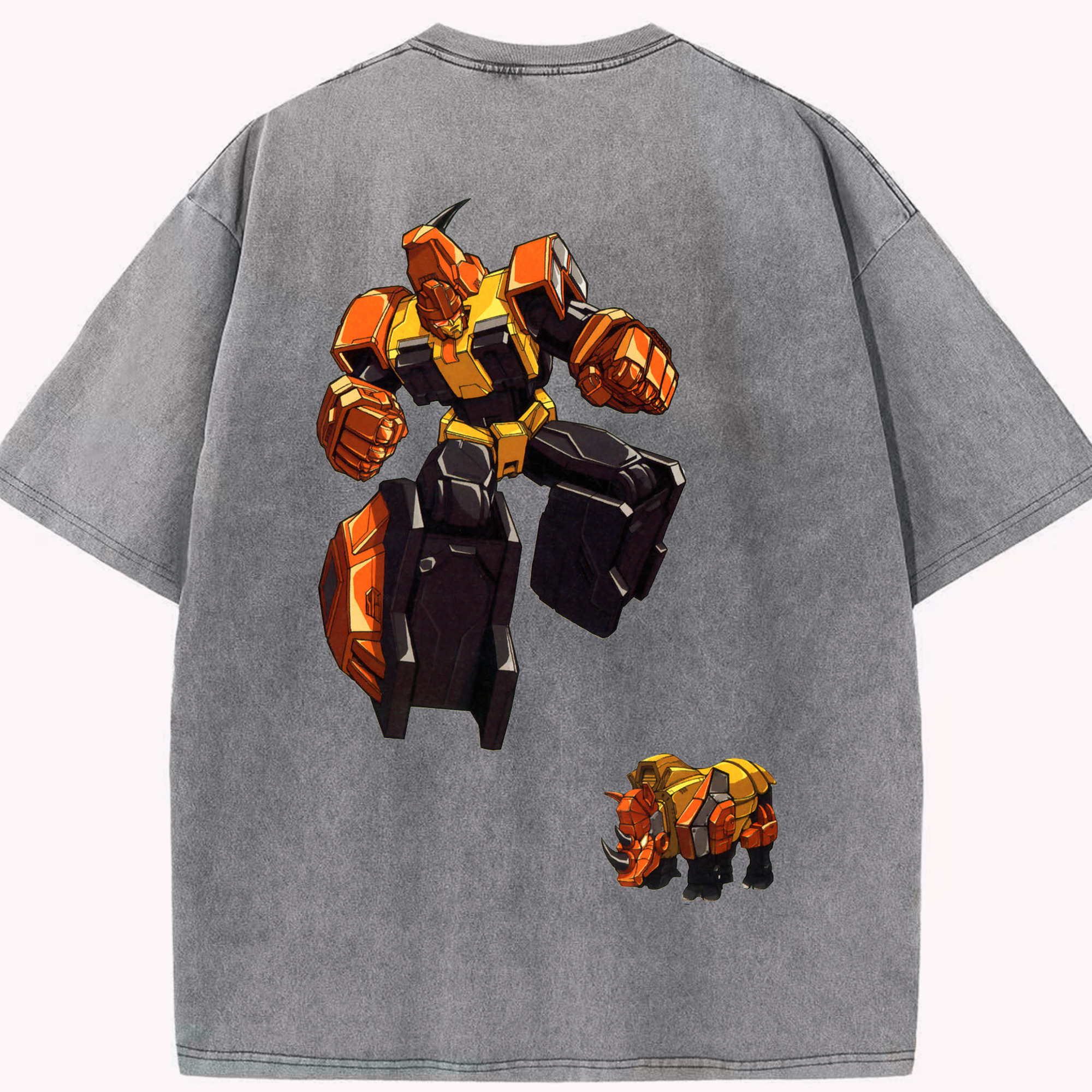 （画像用）  綿100% ヴィンテージ風 半袖Tシャツ（背面プリント）
