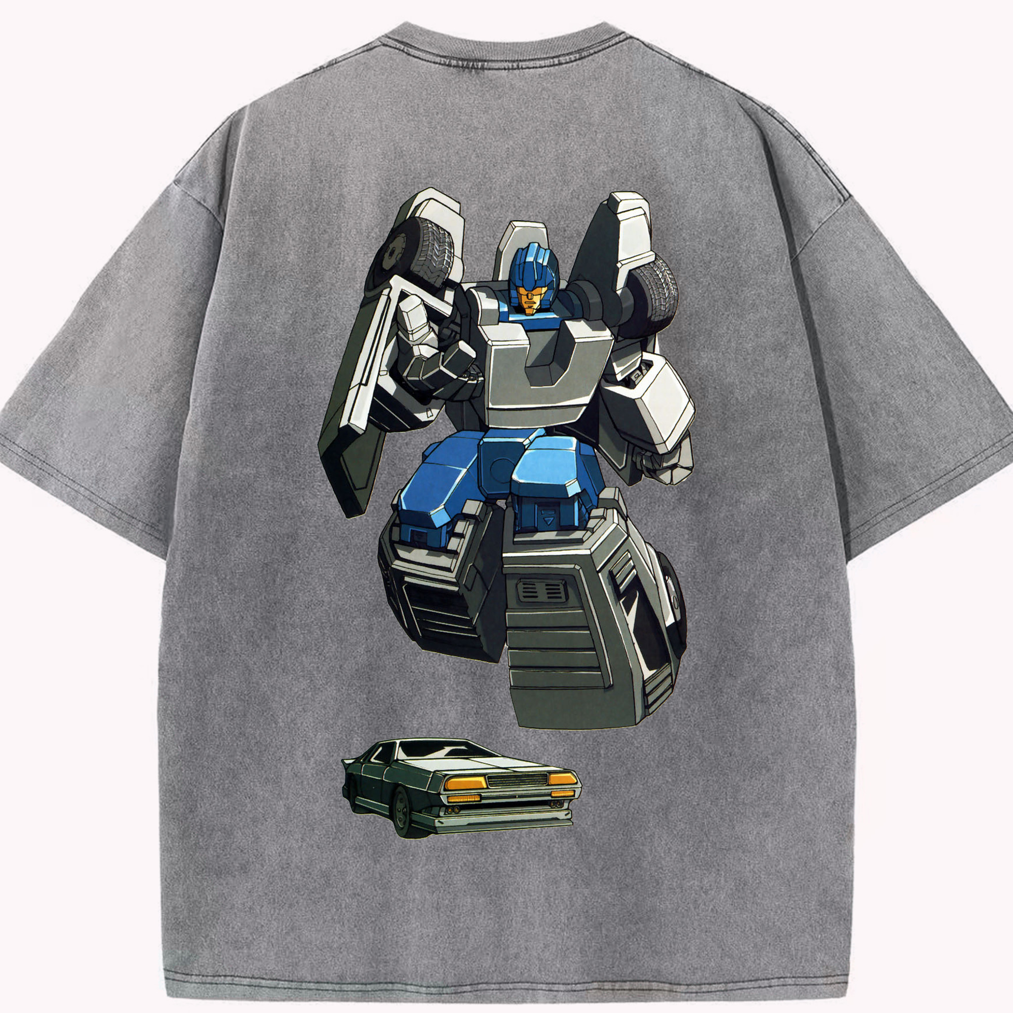 （画像用）  綿100% ヴィンテージ風 半袖Tシャツ（背面プリント）