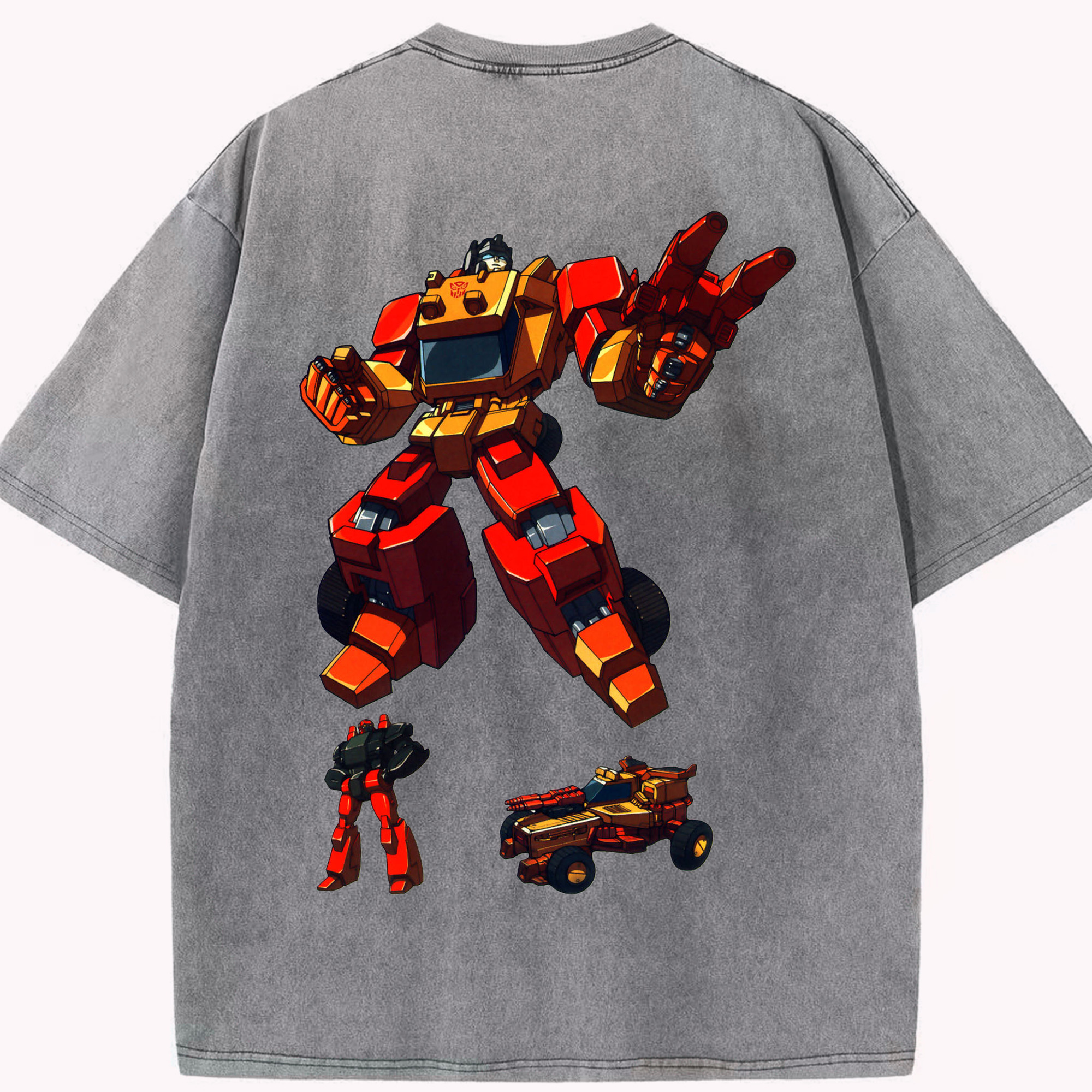 （画像用）  綿100% ヴィンテージ風 半袖Tシャツ（背面プリント）