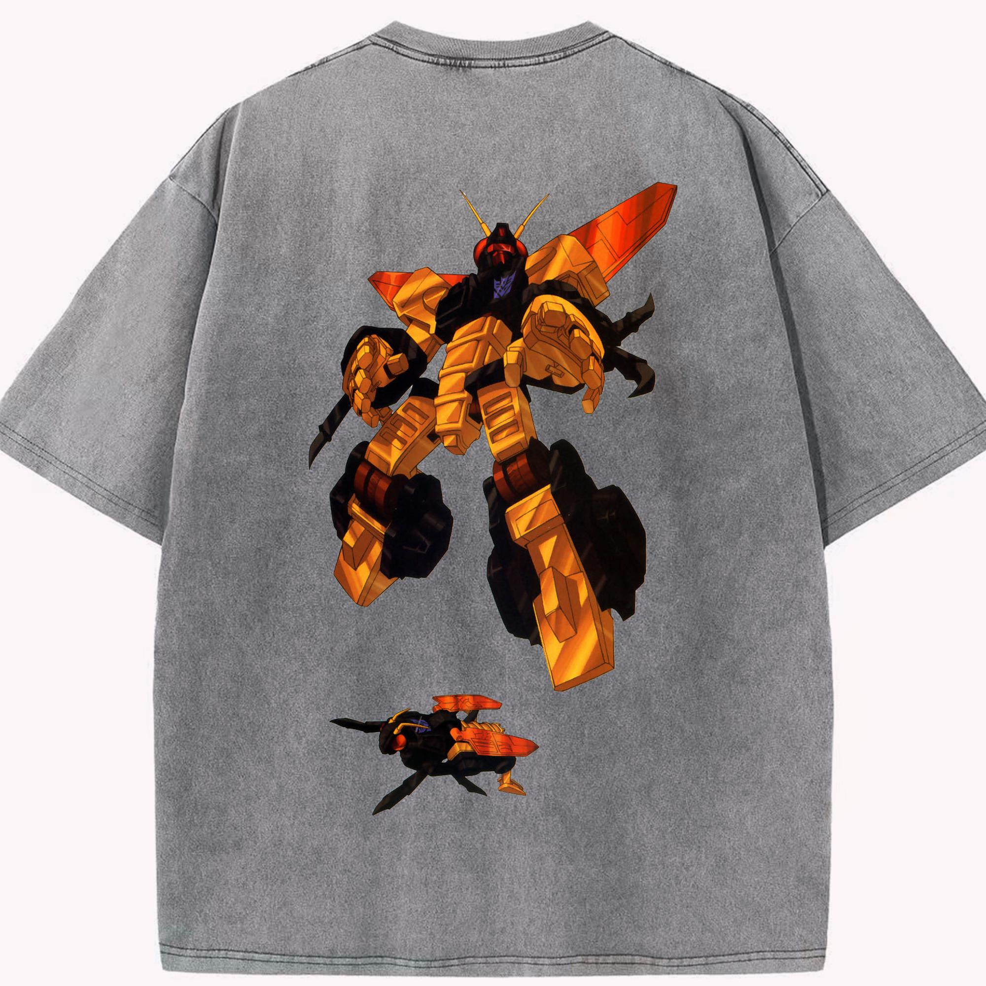 （画像用）  綿100% ヴィンテージ風 半袖Tシャツ（背面プリント）