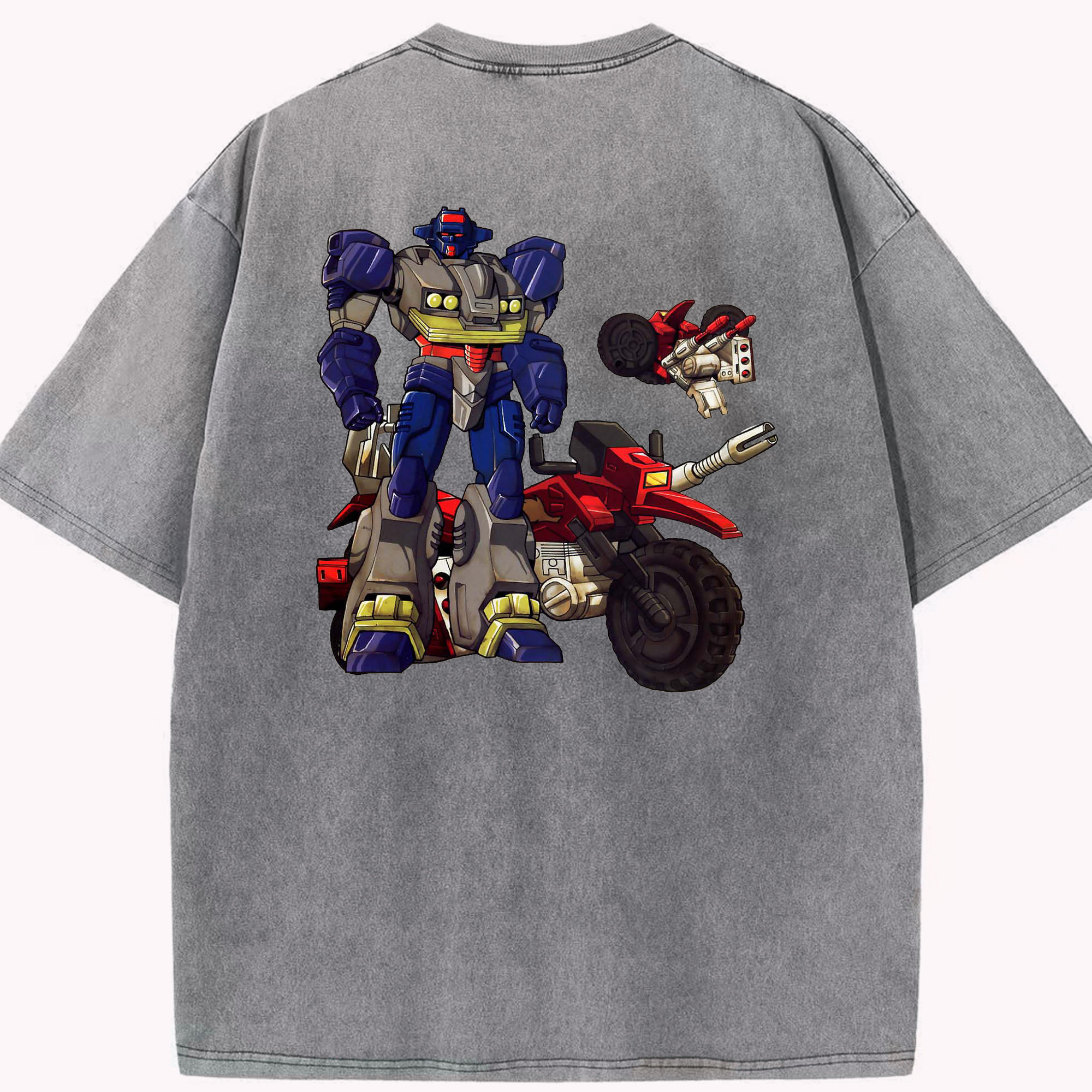 （画像用）  綿100% ヴィンテージ風 半袖Tシャツ（背面プリント）