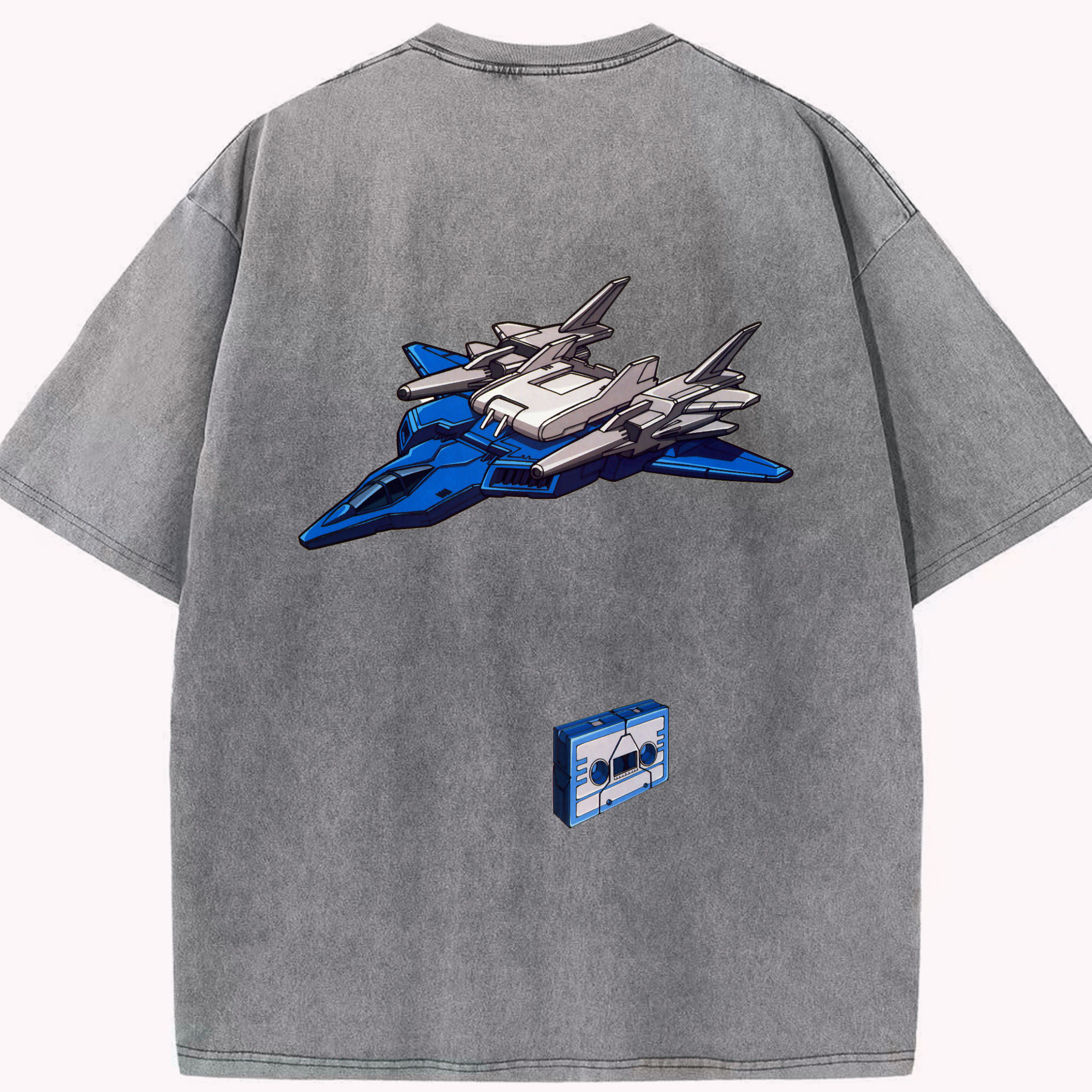 （画像用）  綿100% ヴィンテージ風 半袖Tシャツ（背面プリント）