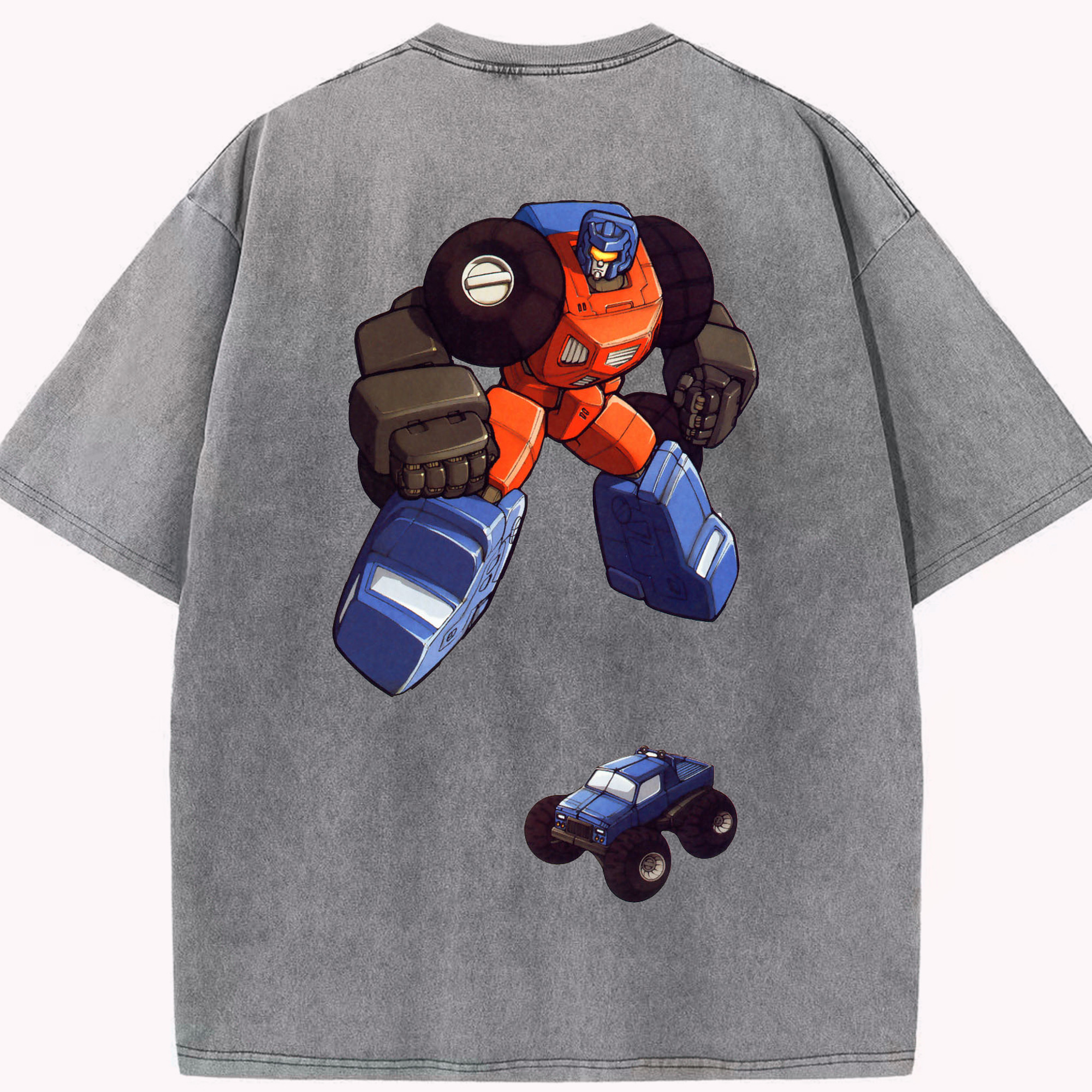 （画像用）  綿100% ヴィンテージ風 半袖Tシャツ（背面プリント）