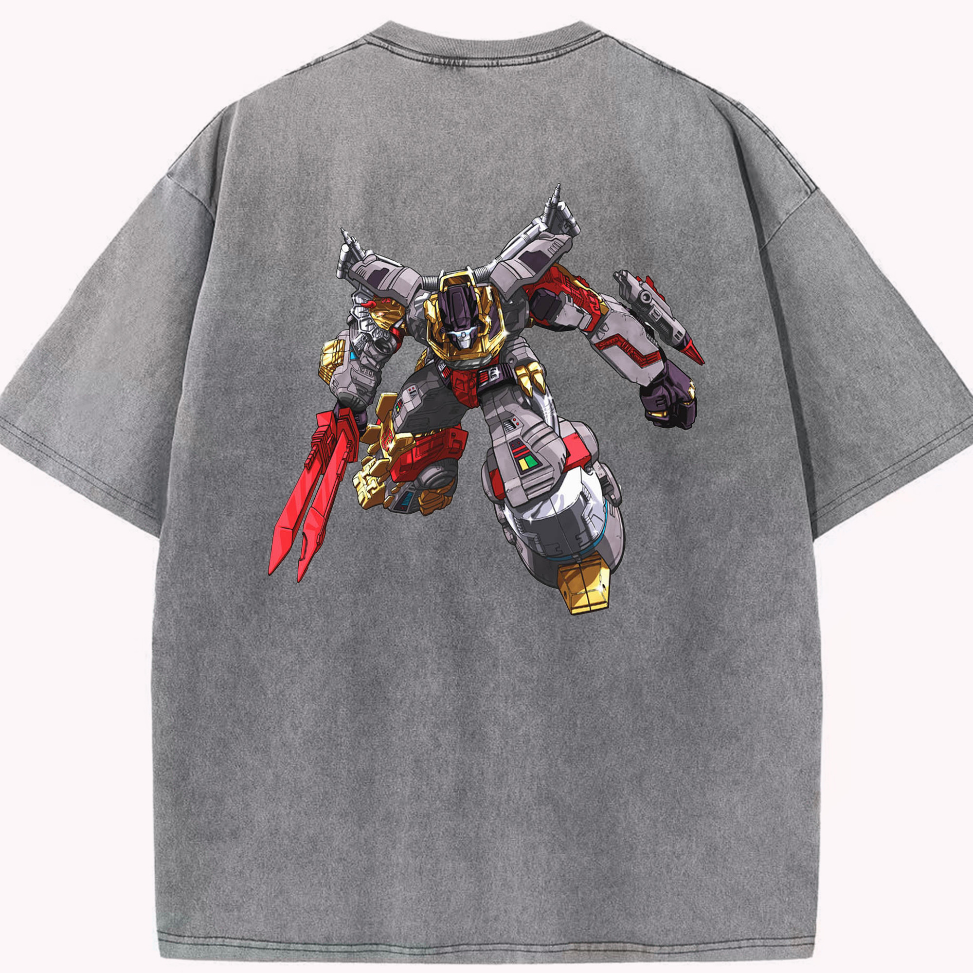 （画像用）  綿100% ヴィンテージ風 半袖Tシャツ（背面プリント）