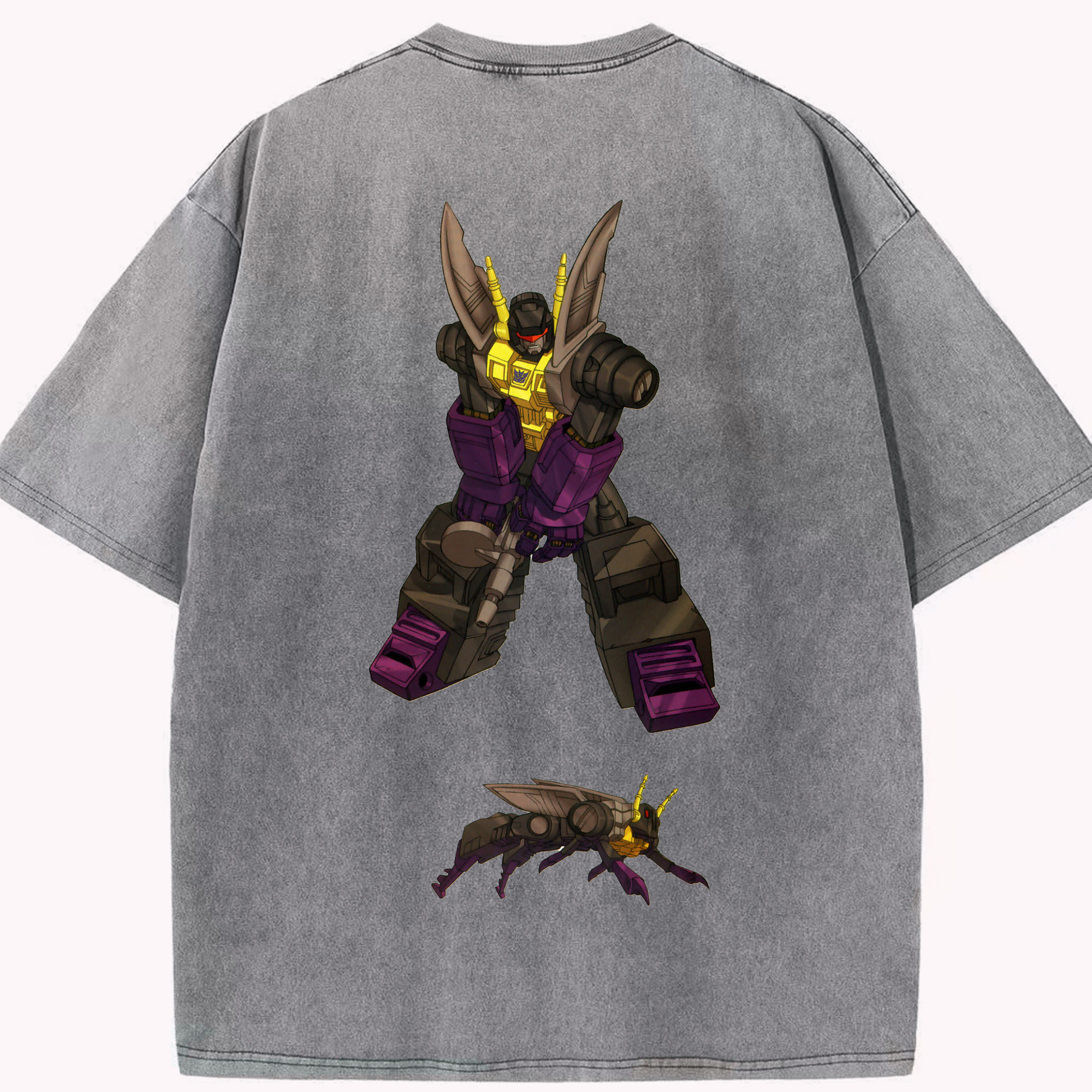 （画像用）  綿100% ヴィンテージ風 半袖Tシャツ（背面プリント）
