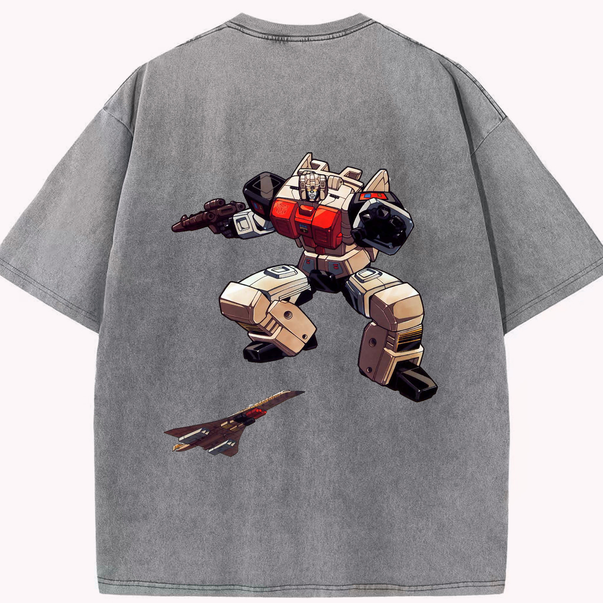 （画像用）  綿100% ヴィンテージ風 半袖Tシャツ（背面プリント）