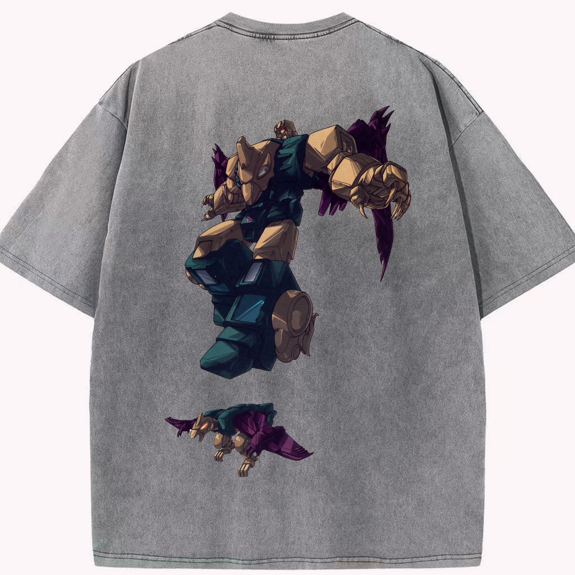 （画像用）  綿100% ヴィンテージ風 半袖Tシャツ（背面プリント）