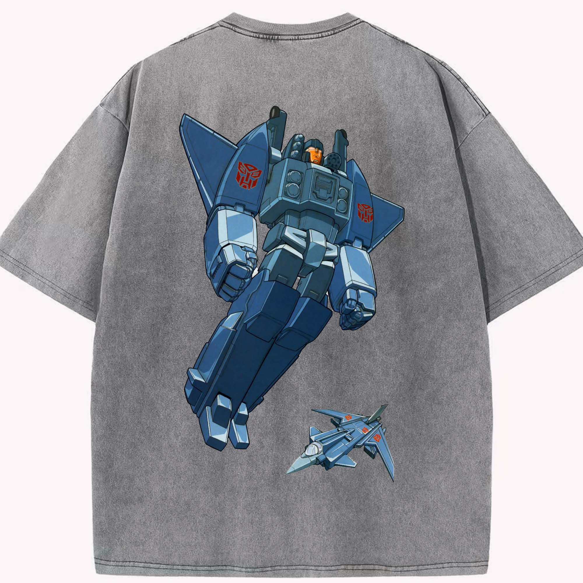 （画像用）  綿100% ヴィンテージ風 半袖Tシャツ（背面プリント）
