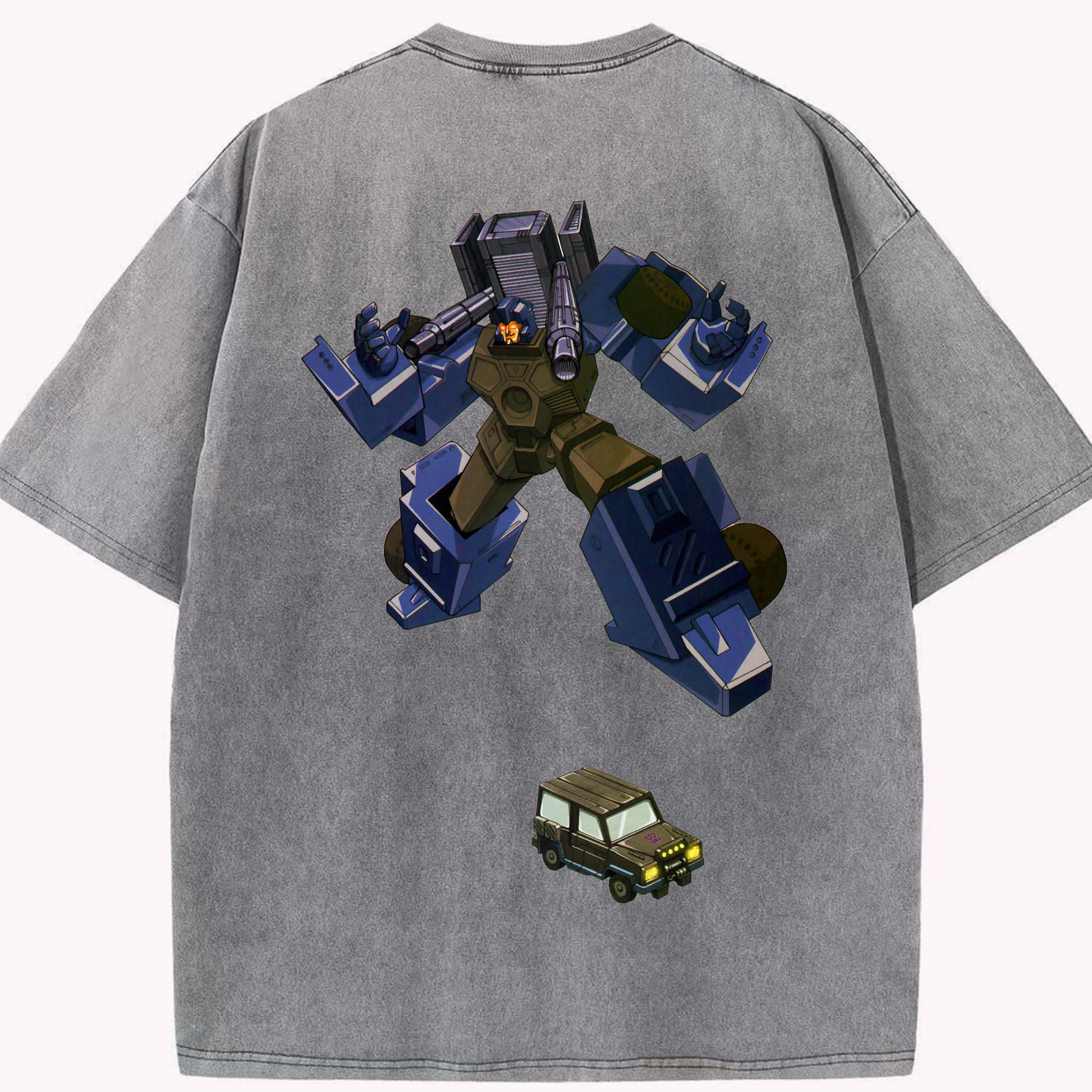 （画像用）  綿100% ヴィンテージ風 半袖Tシャツ（背面プリント）
