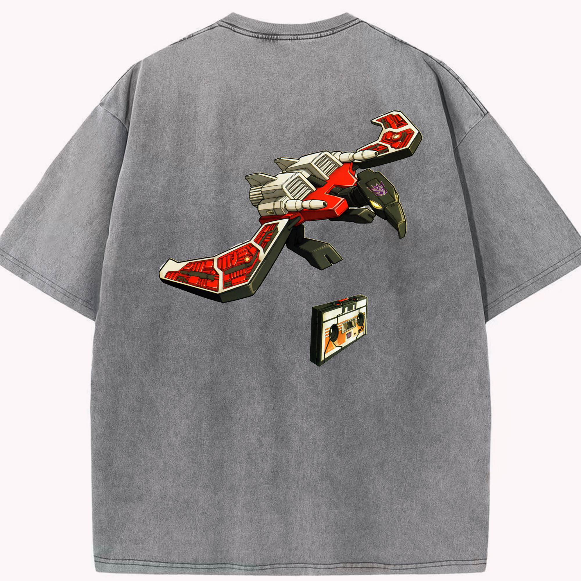 （画像用）  綿100% ヴィンテージ風 半袖Tシャツ（背面プリント）