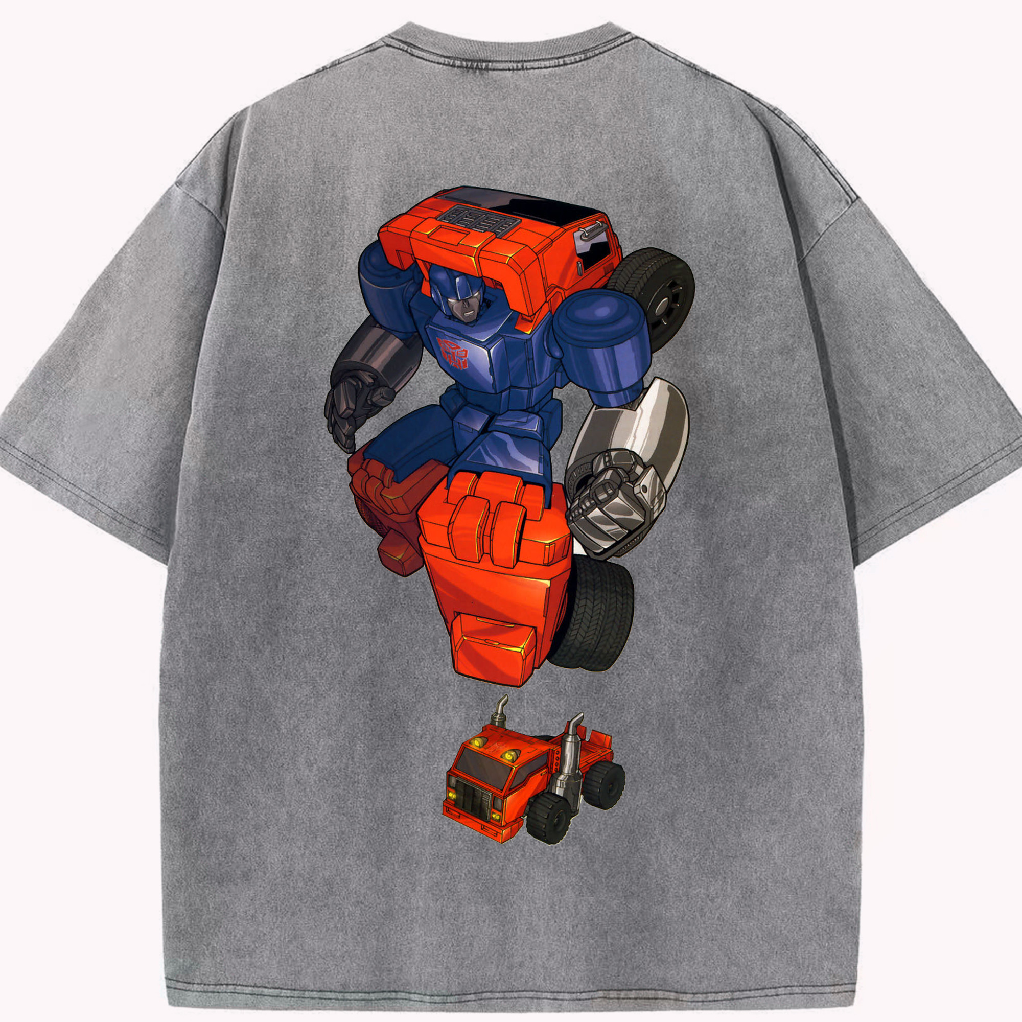 （画像用）  綿100% ヴィンテージ風 半袖Tシャツ（背面プリント）
