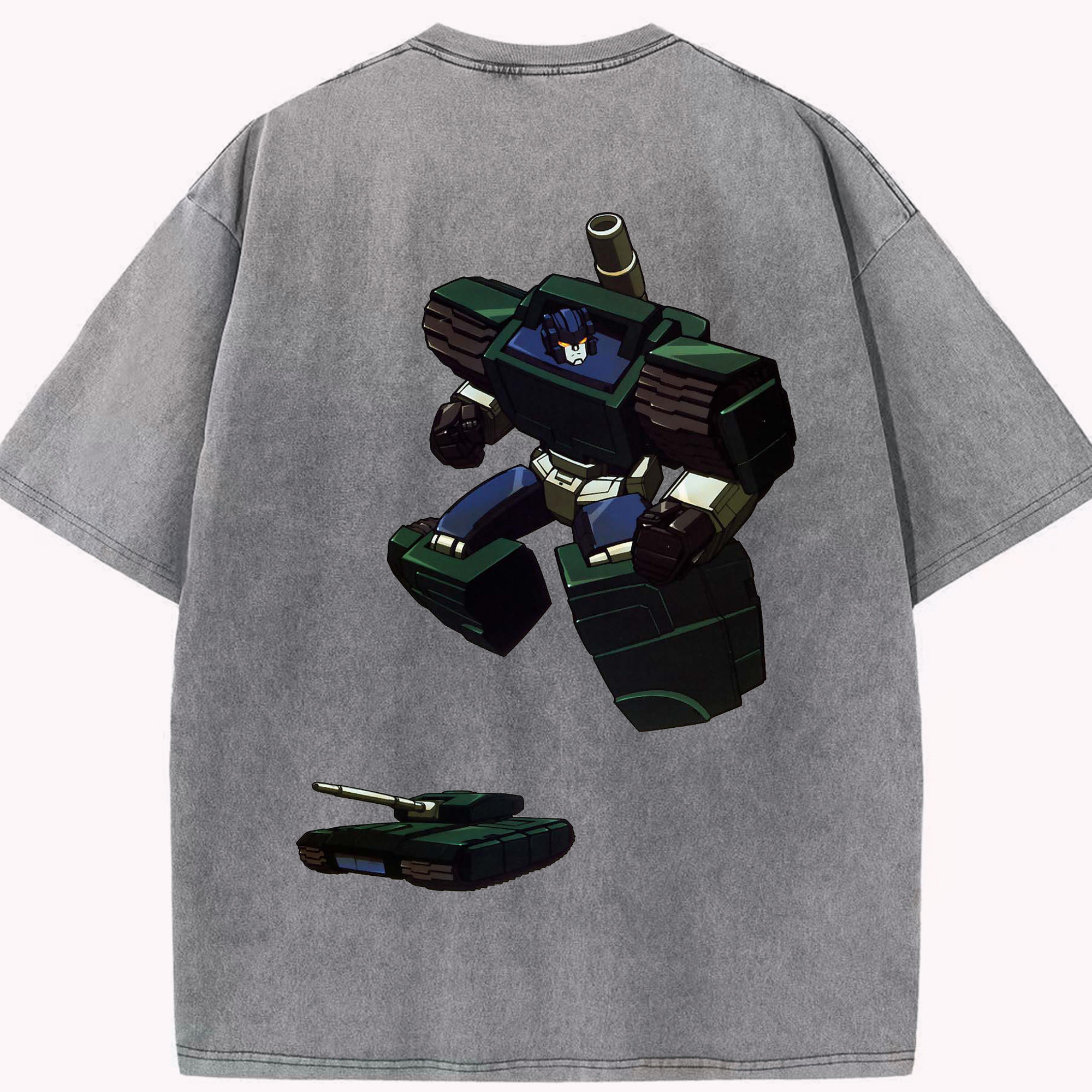 （画像用）  綿100% ヴィンテージ風 半袖Tシャツ（背面プリント）