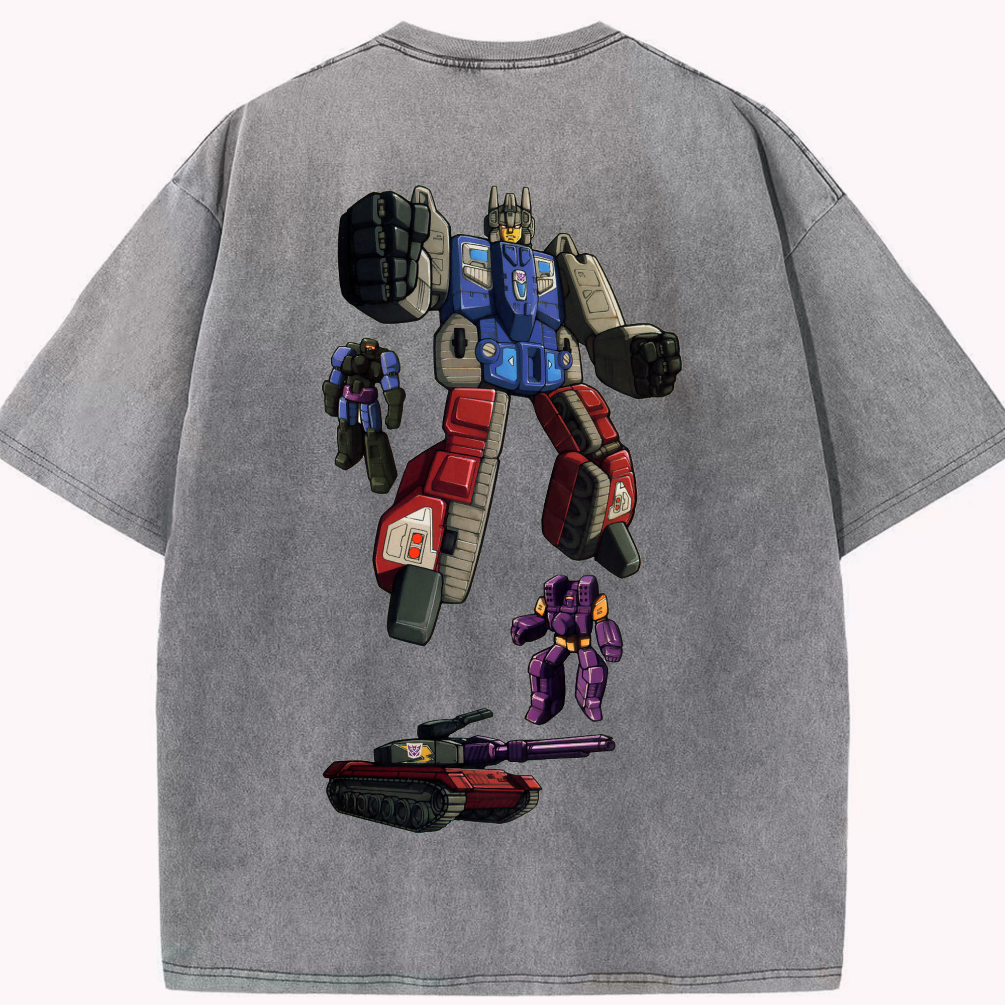 （画像用）  綿100% ヴィンテージ風 半袖Tシャツ（背面プリント）