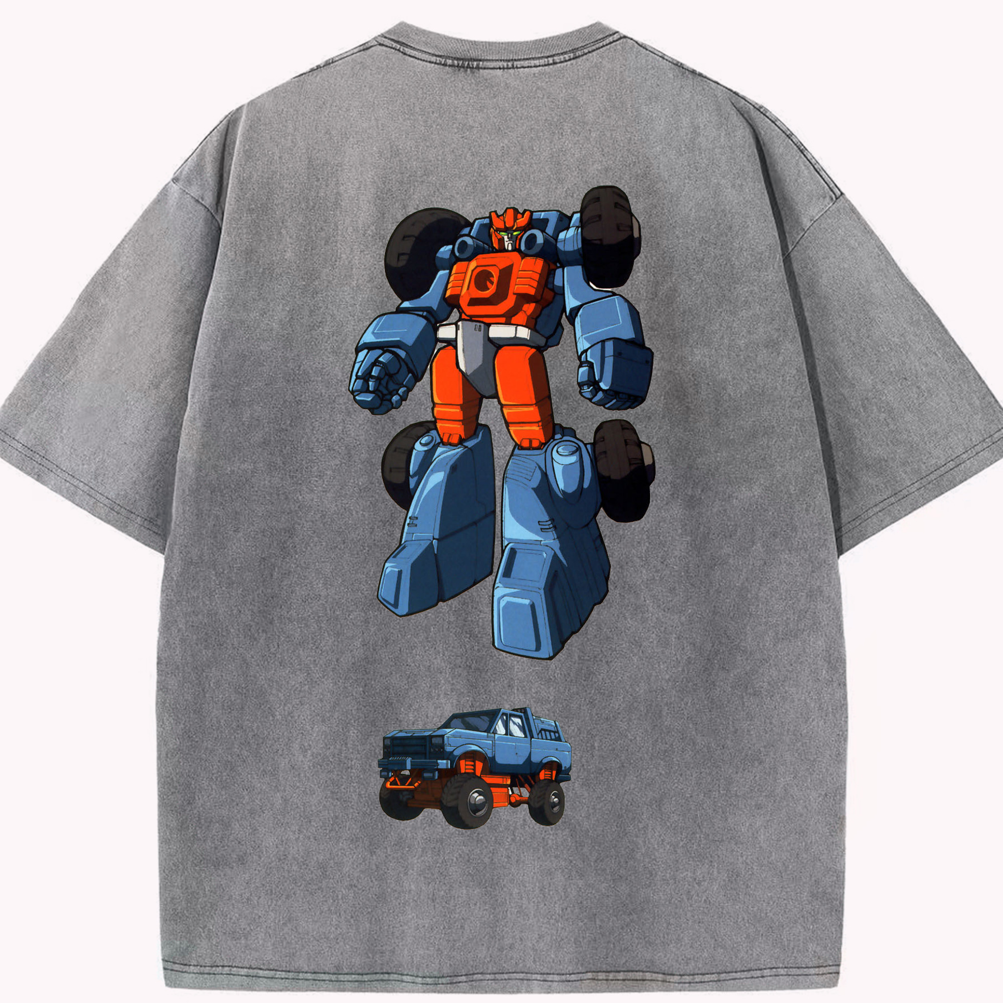 （画像用）  綿100% ヴィンテージ風 半袖Tシャツ（背面プリント）
