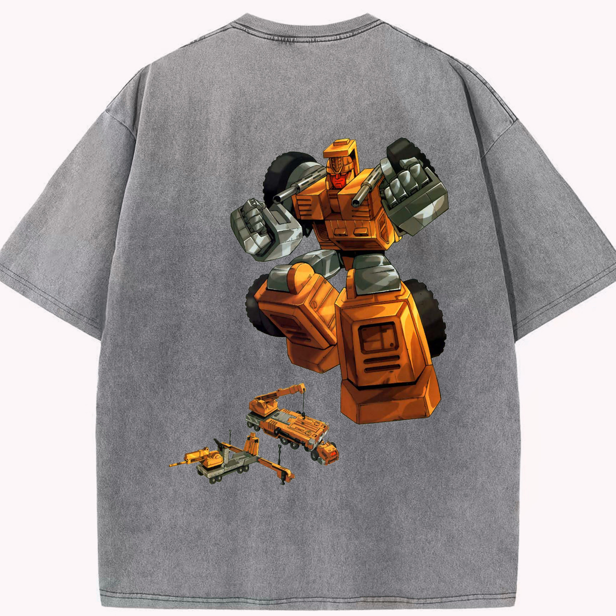 （画像用）  綿100% ヴィンテージ風 半袖Tシャツ（背面プリント）