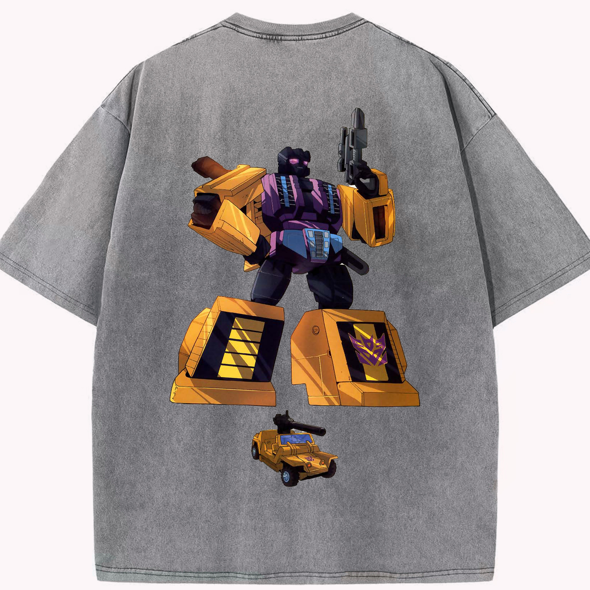 （画像用）  綿100% ヴィンテージ風 半袖Tシャツ（背面プリント）