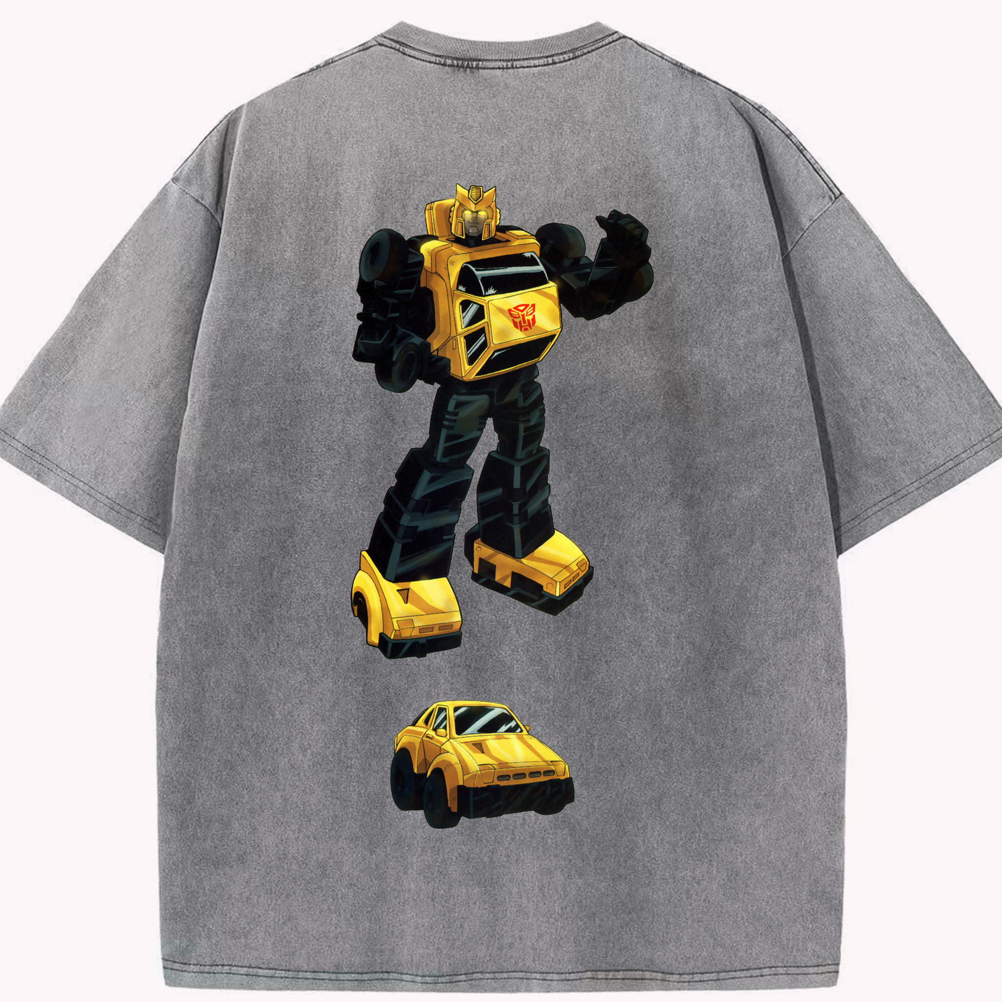 （画像用）  綿100% ヴィンテージ風 半袖Tシャツ（背面プリント）