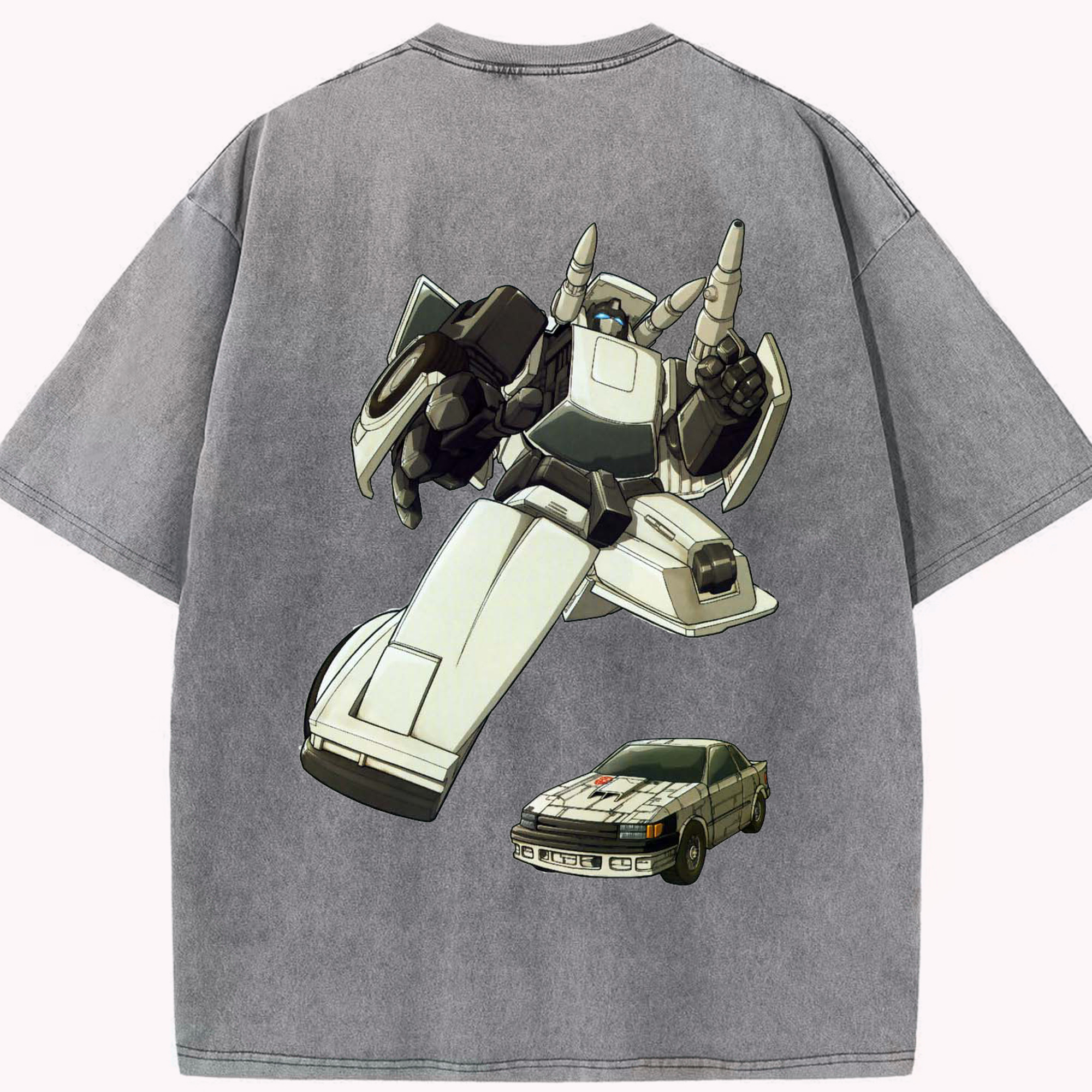 （画像用）  綿100% ヴィンテージ風 半袖Tシャツ（背面プリント）