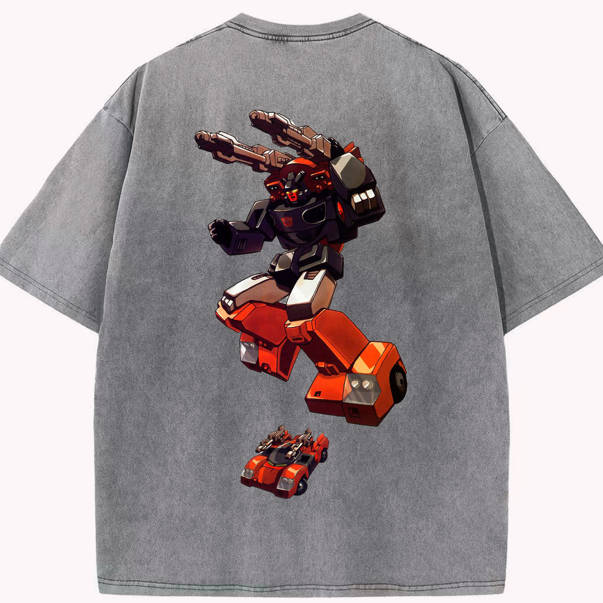 （画像用）  綿100% ヴィンテージ風 半袖Tシャツ（背面プリント）